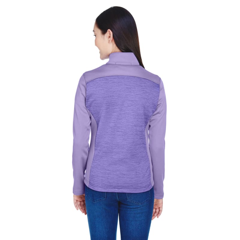 Devon & Jones Ladies' Newbury Colorblock Mélange Fleece Full-Zip 5