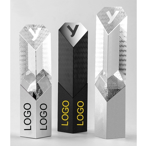 Unique Design Forest Crystal Metal Award 2