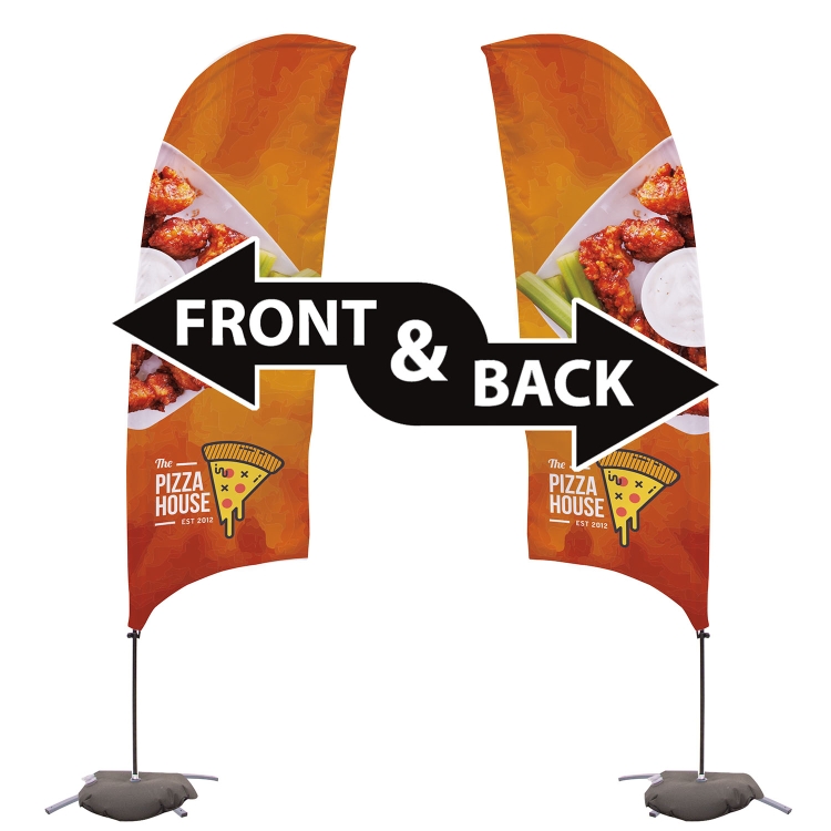 10.5' Value Razor Sail Sign Kit (Double-Sided with Cross Base) 7