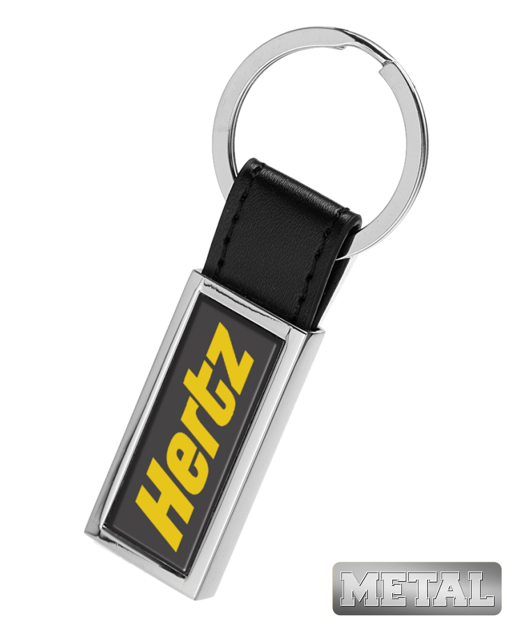 Metal Leatherette Keychains - Full Color 2