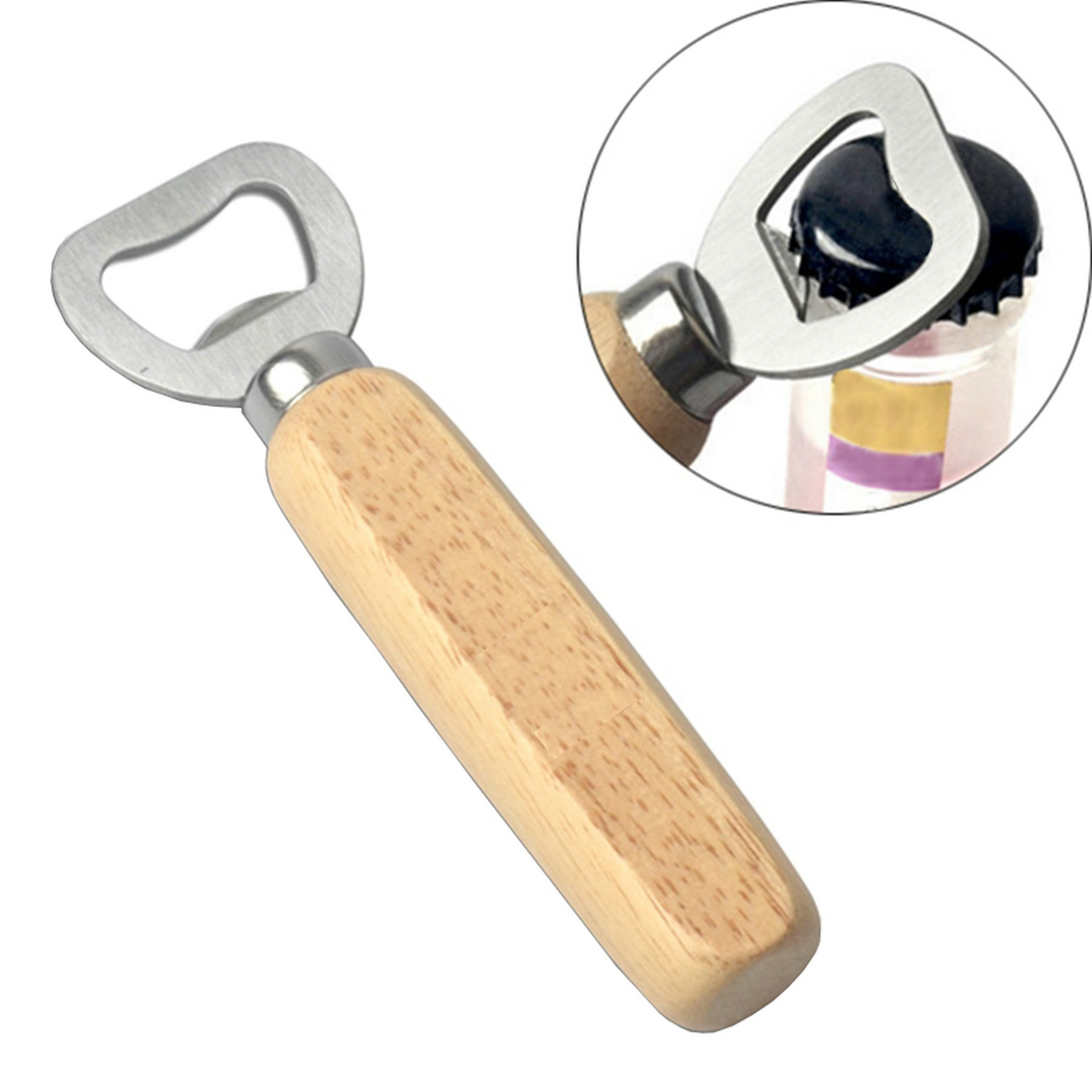 Wood Handle Bottle Opener 1
