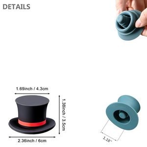 Elegant Top Hat Silicone Wine Cap Bottle Stopper 15