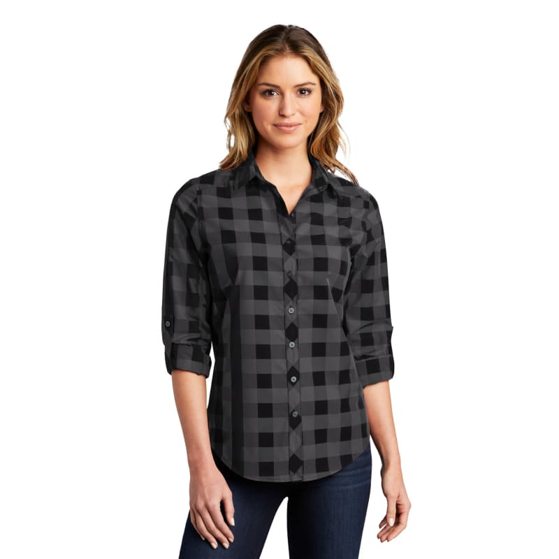 Port Authority Ladies Everyday Plaid Shirt. 13
