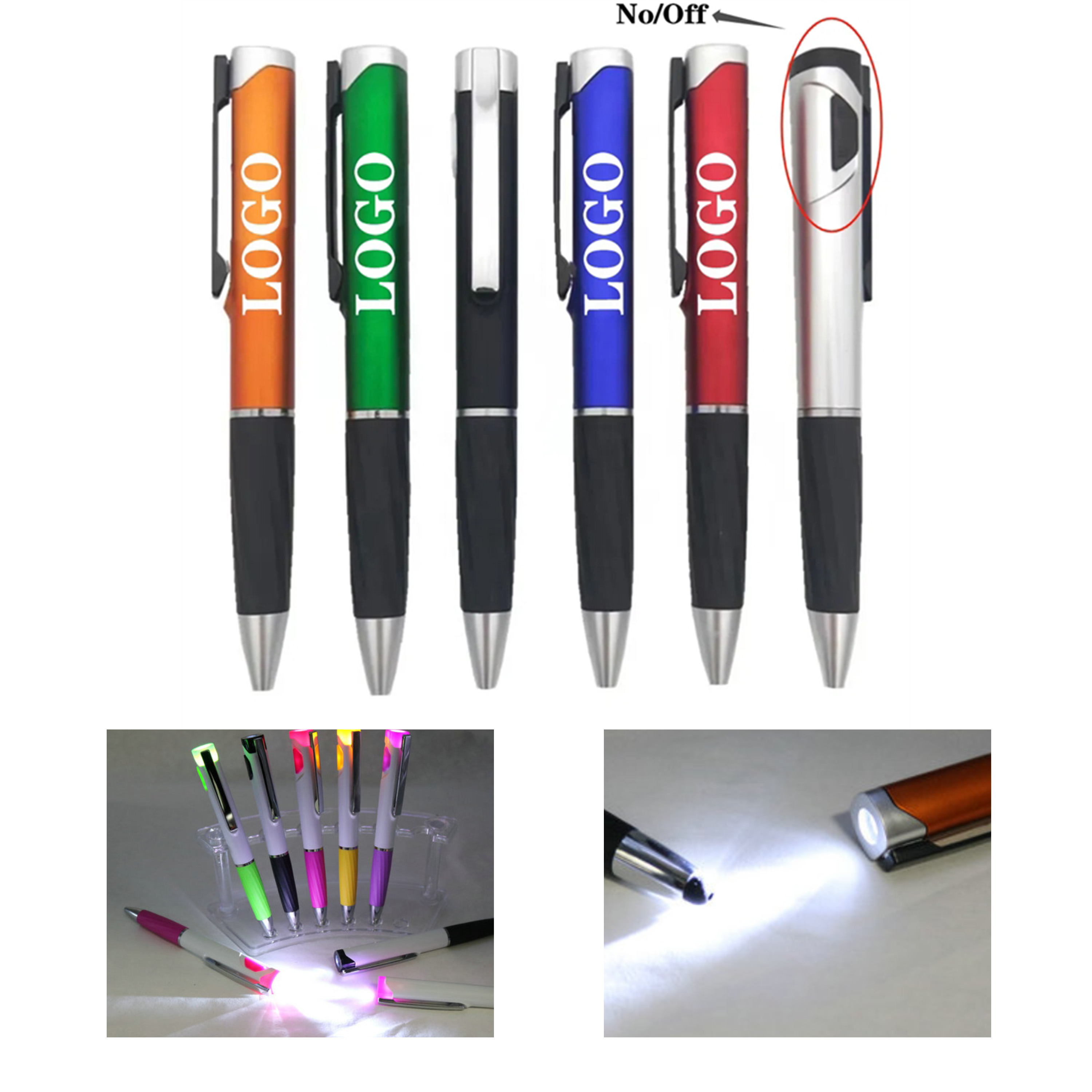 Eye-catching LED Light Up Logo Pen 1