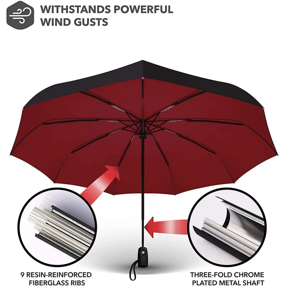 Windproof UV Proof Umbrella Durable Automatic Unbreakable 7