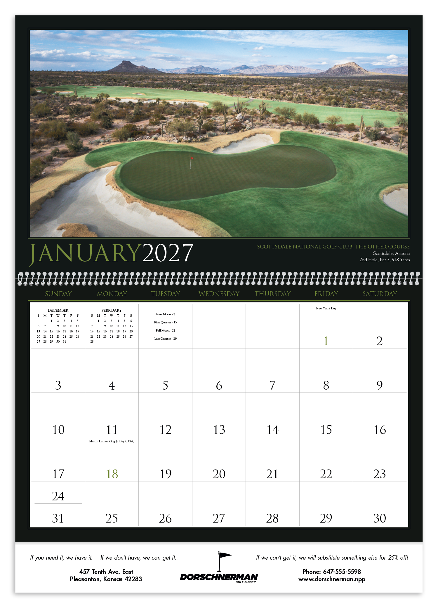 Triumph® Calendars Golf America Calendar 55