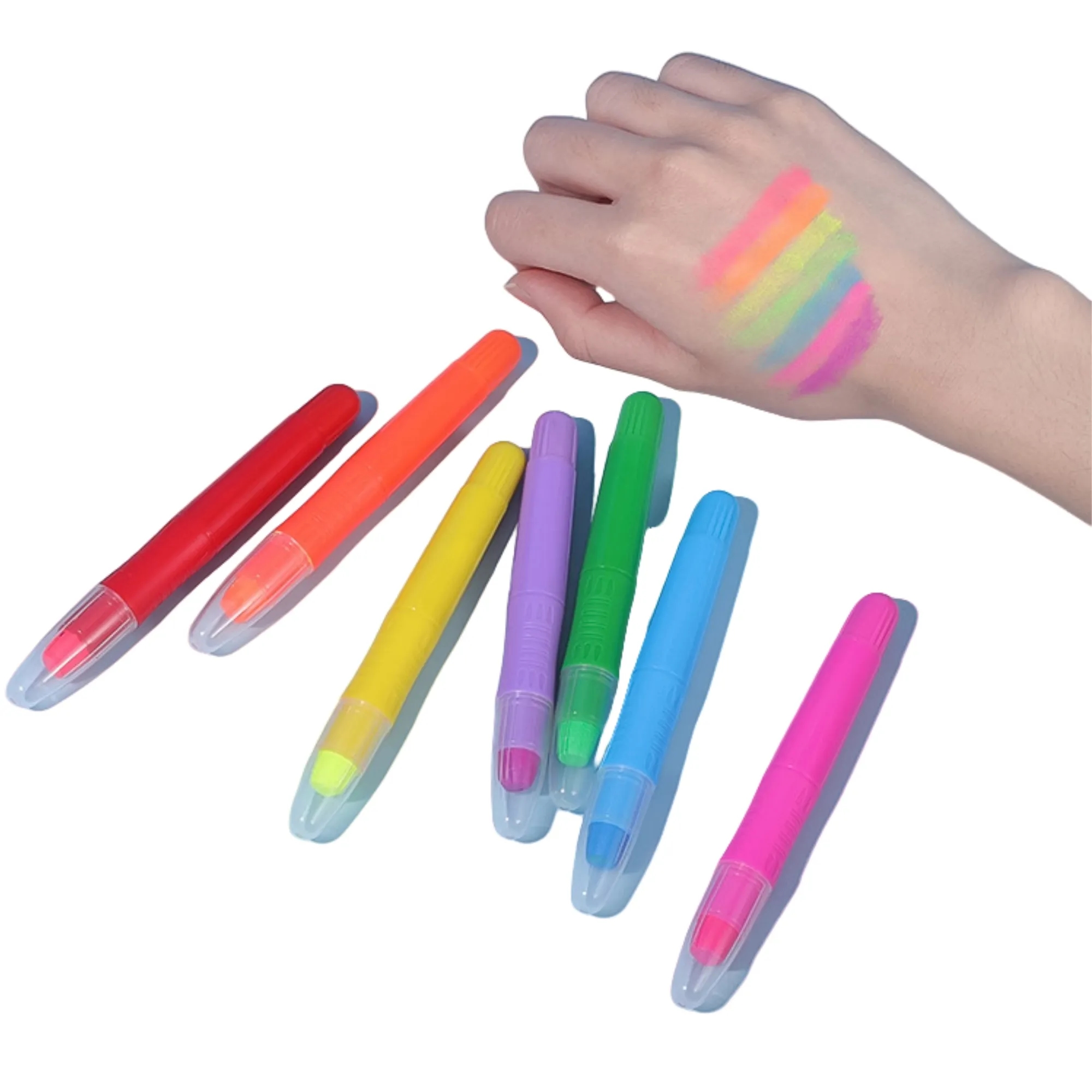 7-Color Luminous Body Paint Crayon Set 4