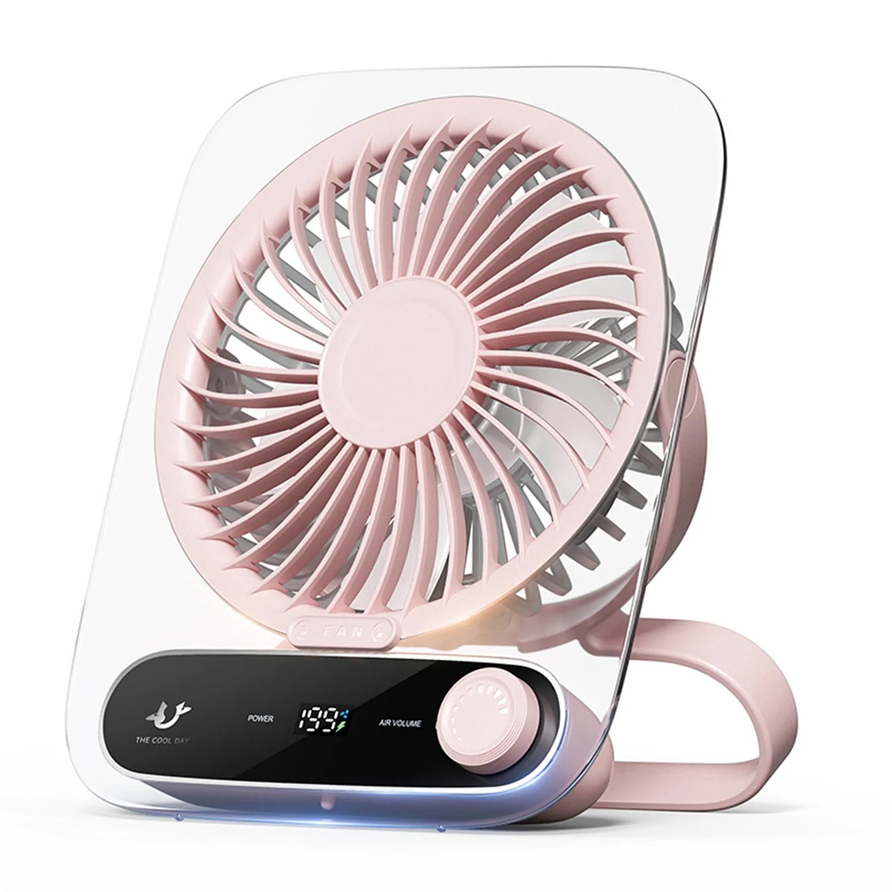 3000 mAh Ultra-thin Digital Display Portable Desktop Fan 8
