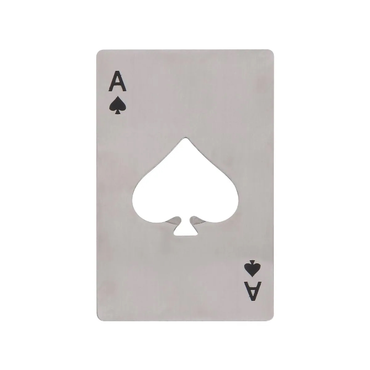 STAINLESS STEEL POKER SHAPE CREDIT CARD BOTTLE OPENER 2