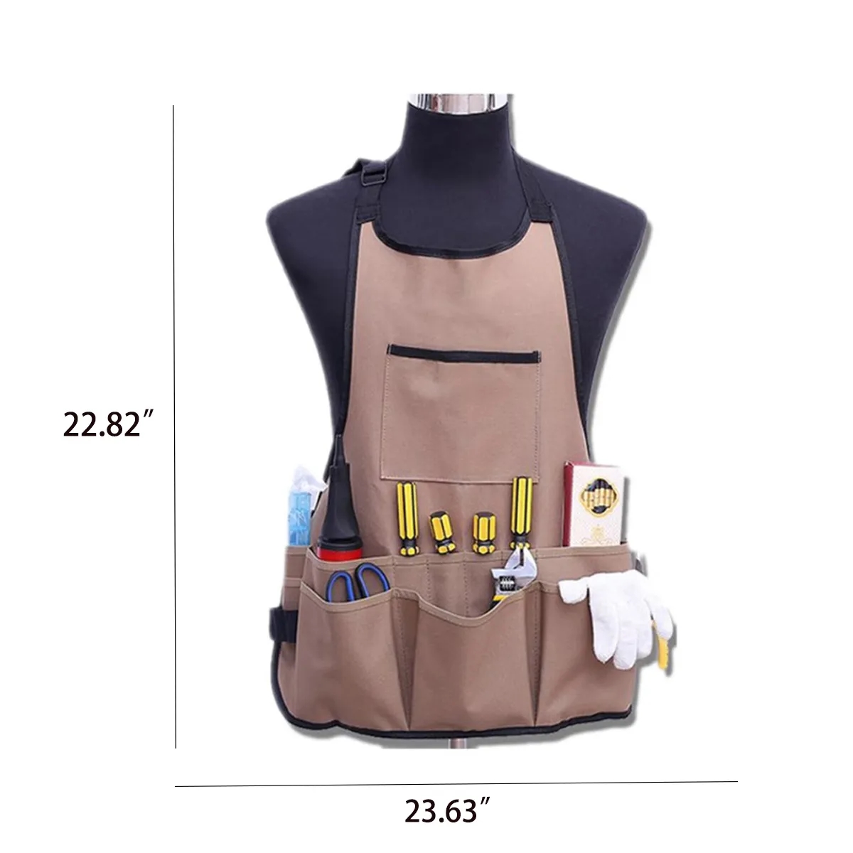 Oxford Cloth Work Apron With Tool Pockets 2