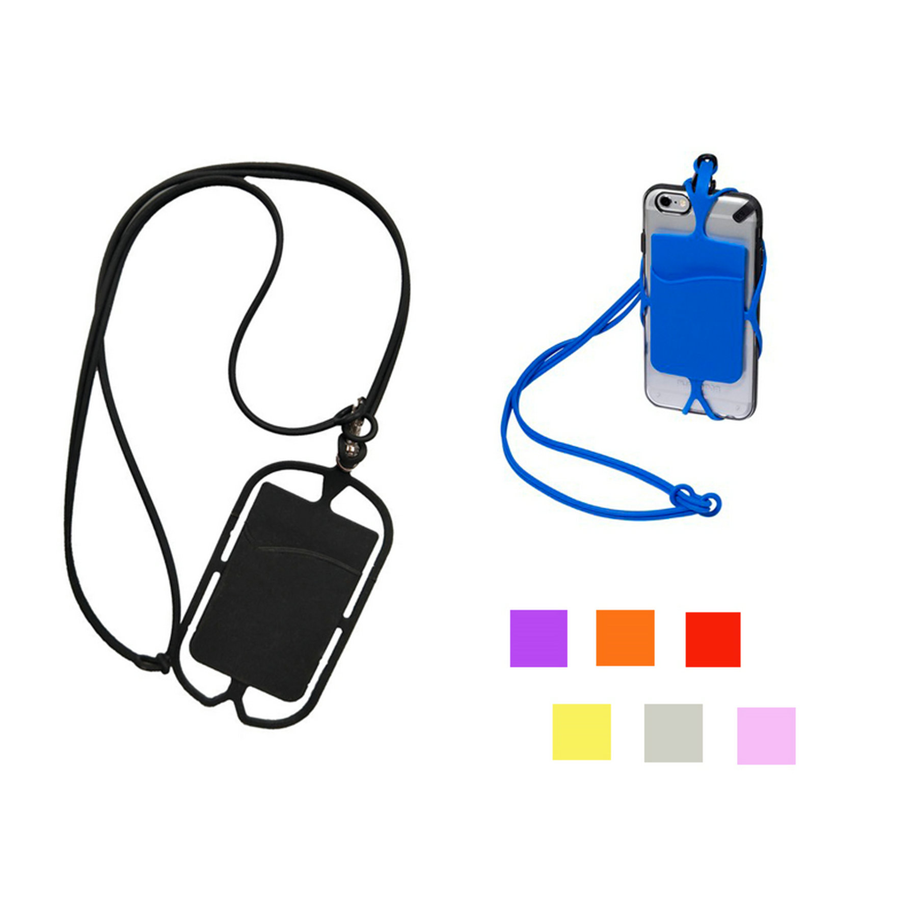 Silicone Lanyard Smart Phone and Card Holder 1