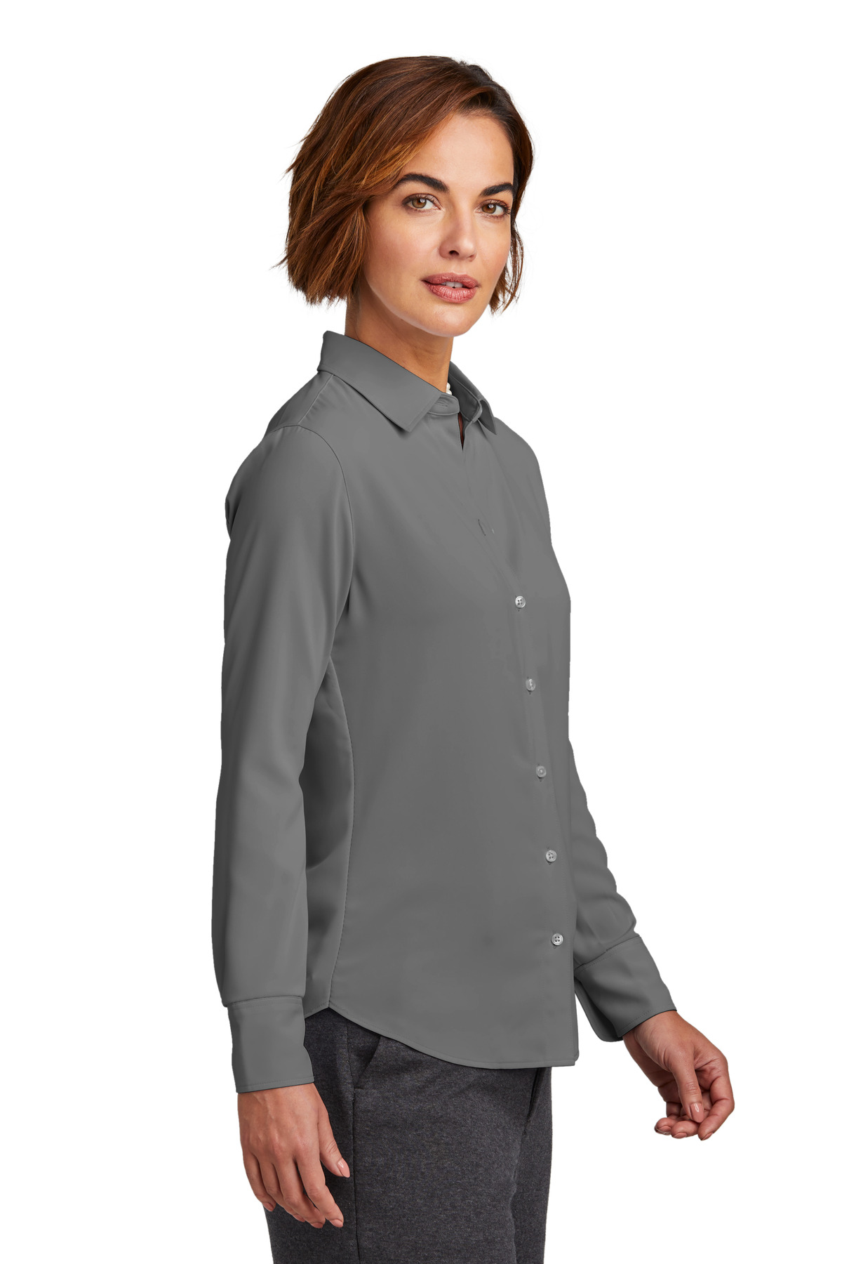 Brooks Brothers Women's Full-Button Satin Blouse BB18007 30