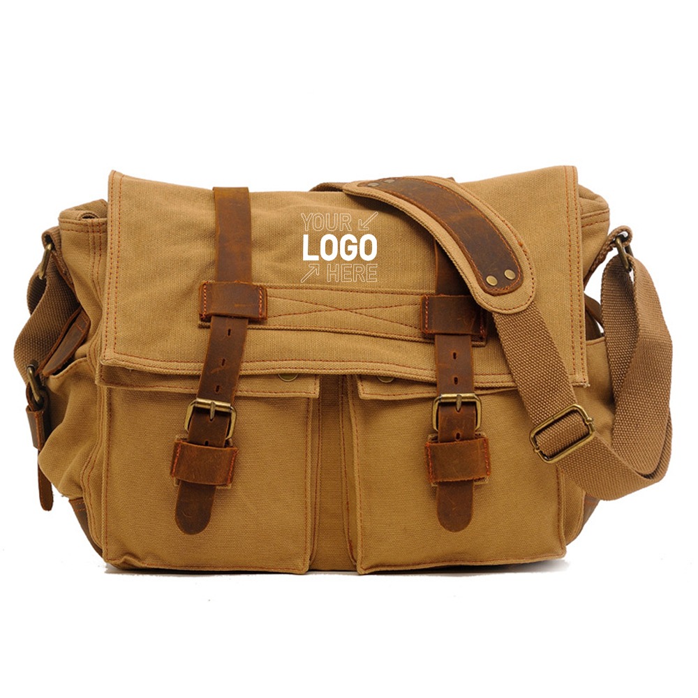 Crazy Horse Leather Canvas Bag 6