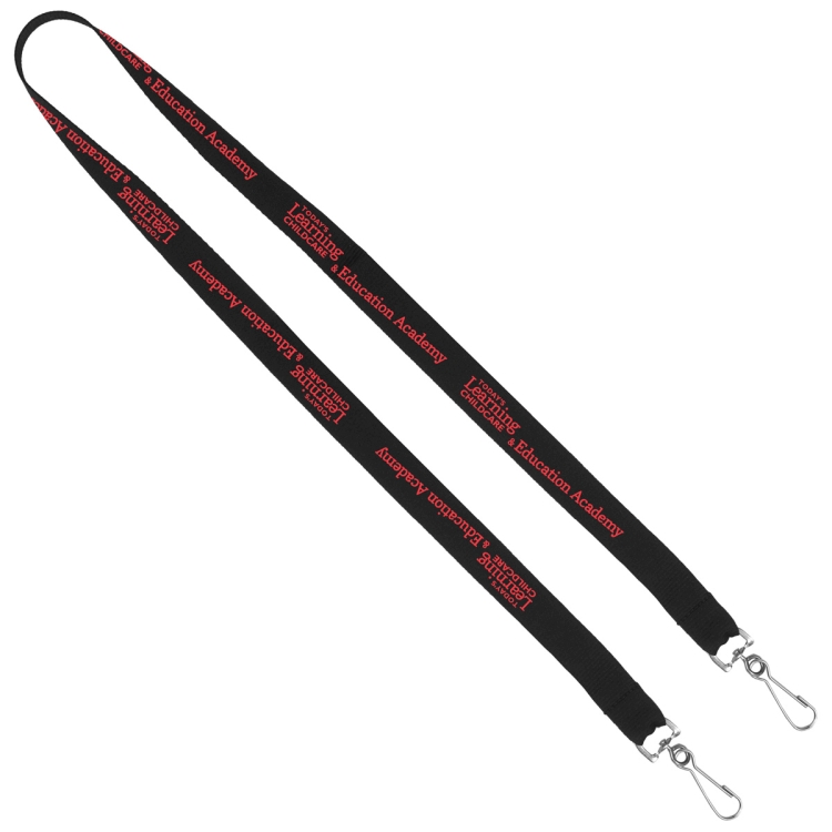 "CULVER" 3/4" Width Dual Attachment Silkscreen Polyester Lanyard 12
