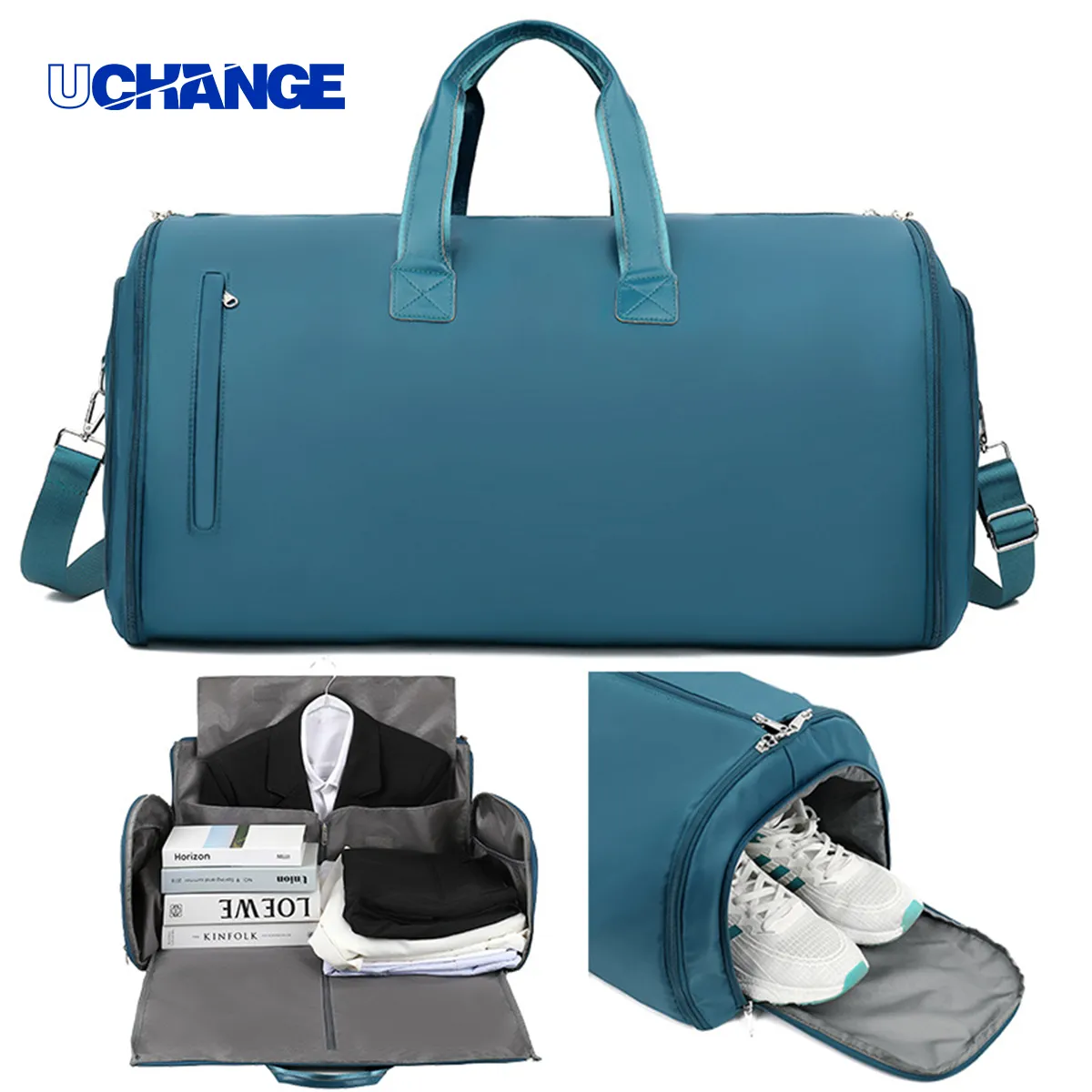 Water-Resistant Weekender Duffel With Shoe Pocket 2
