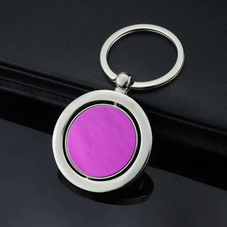 Auto Keychain Rotating Round Shape Key Ring 4