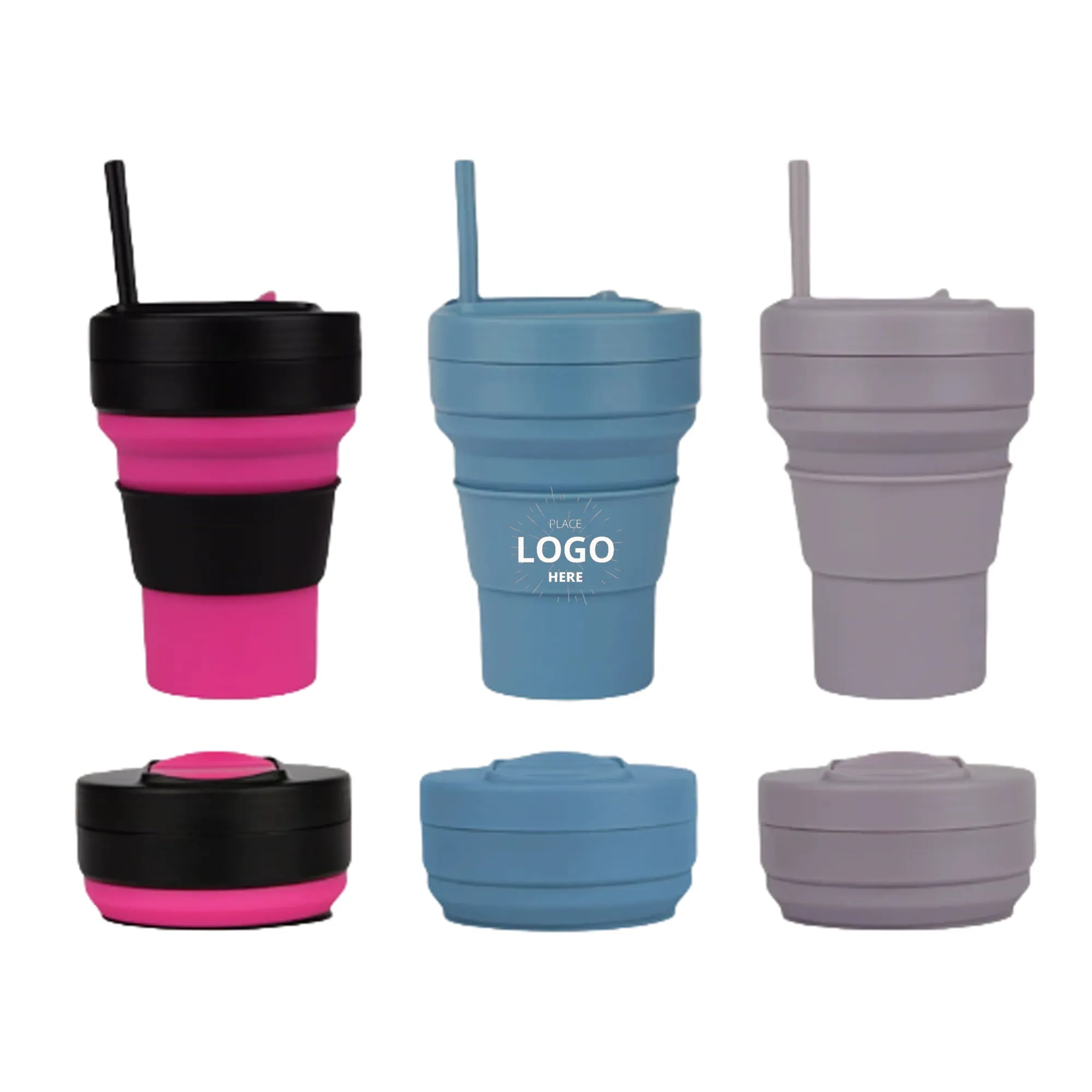 Silicone Collapsible Travel Folding Water Cup Coffee Cup 2