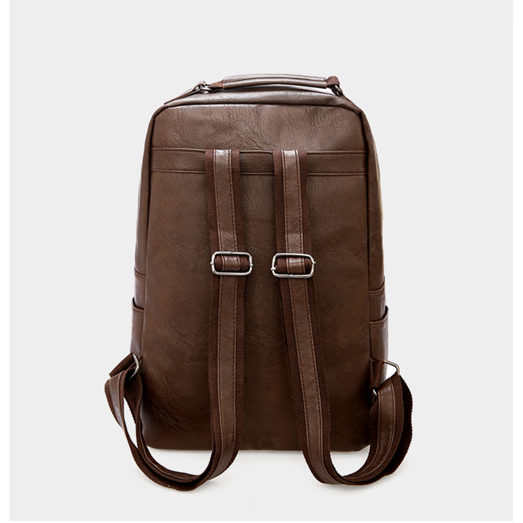 Sleek PU Leather Laptop Backpack for Business & Travel 2