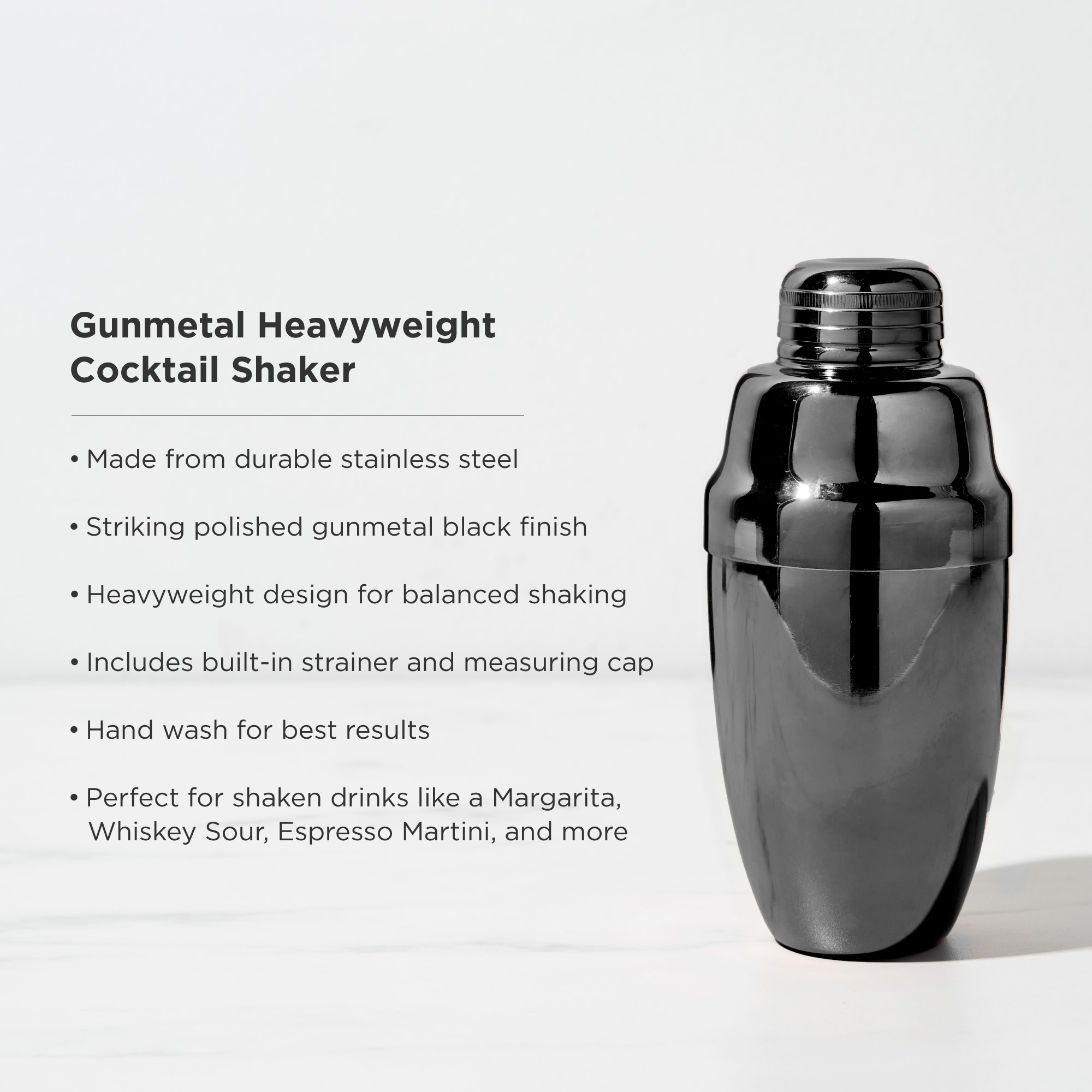 Viski® Heavyweight Cocktail Shaker 5