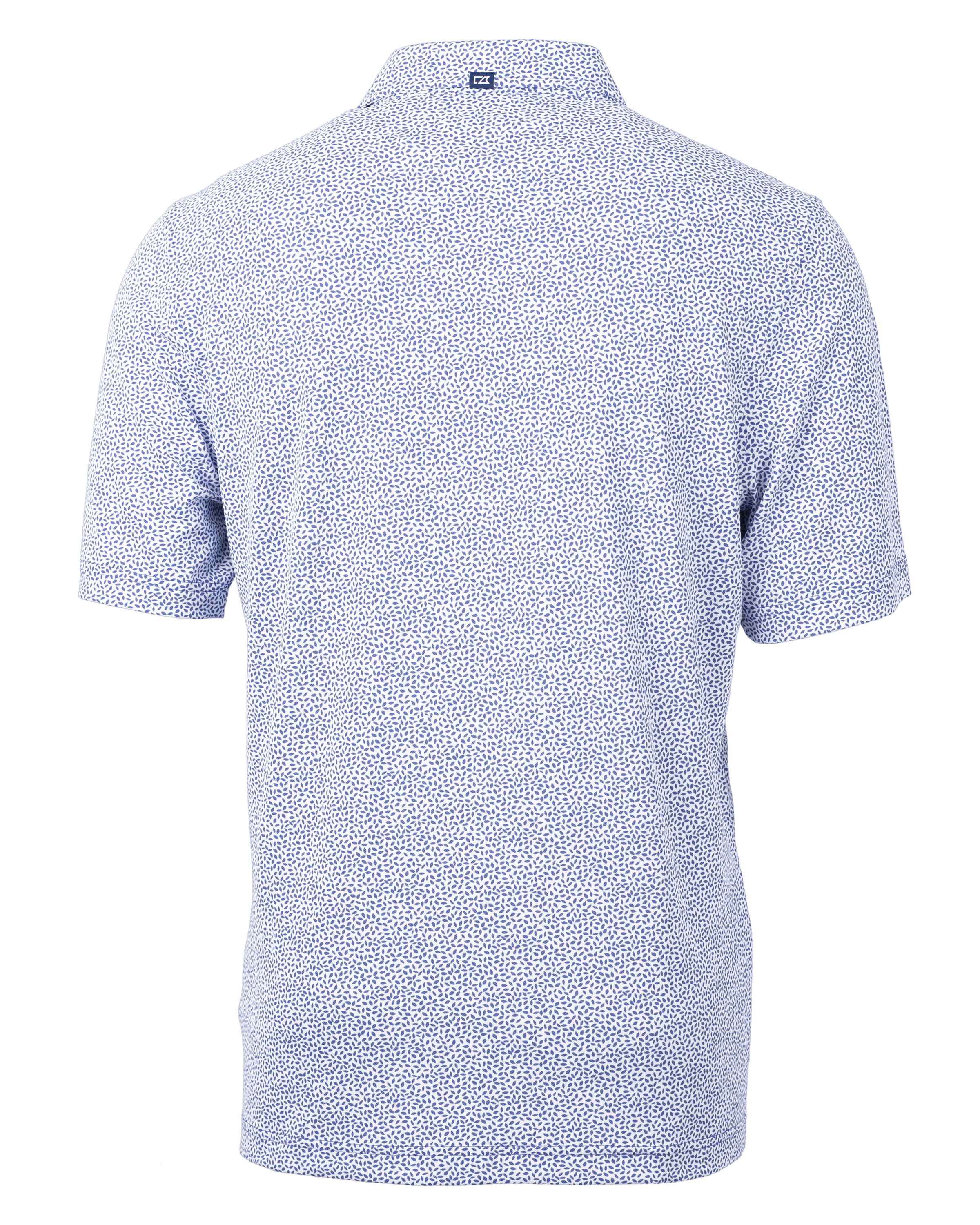Cutter & Buck Virtue Recycled Botanical Print Featherlight Pique Mens  Polo 45