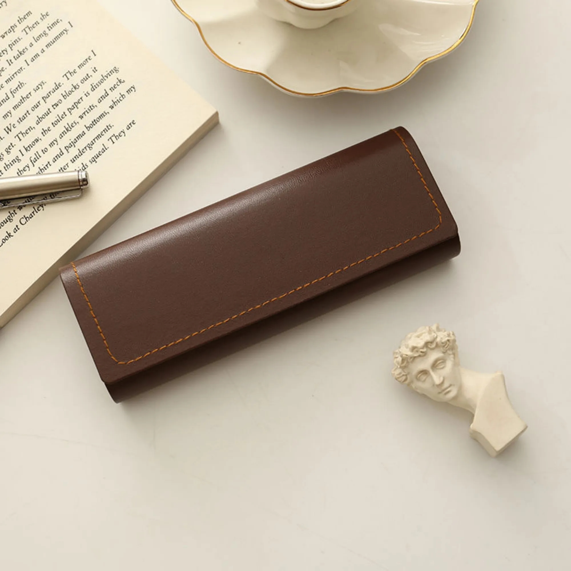 Travel Vintage Leather Sunglass Case 3