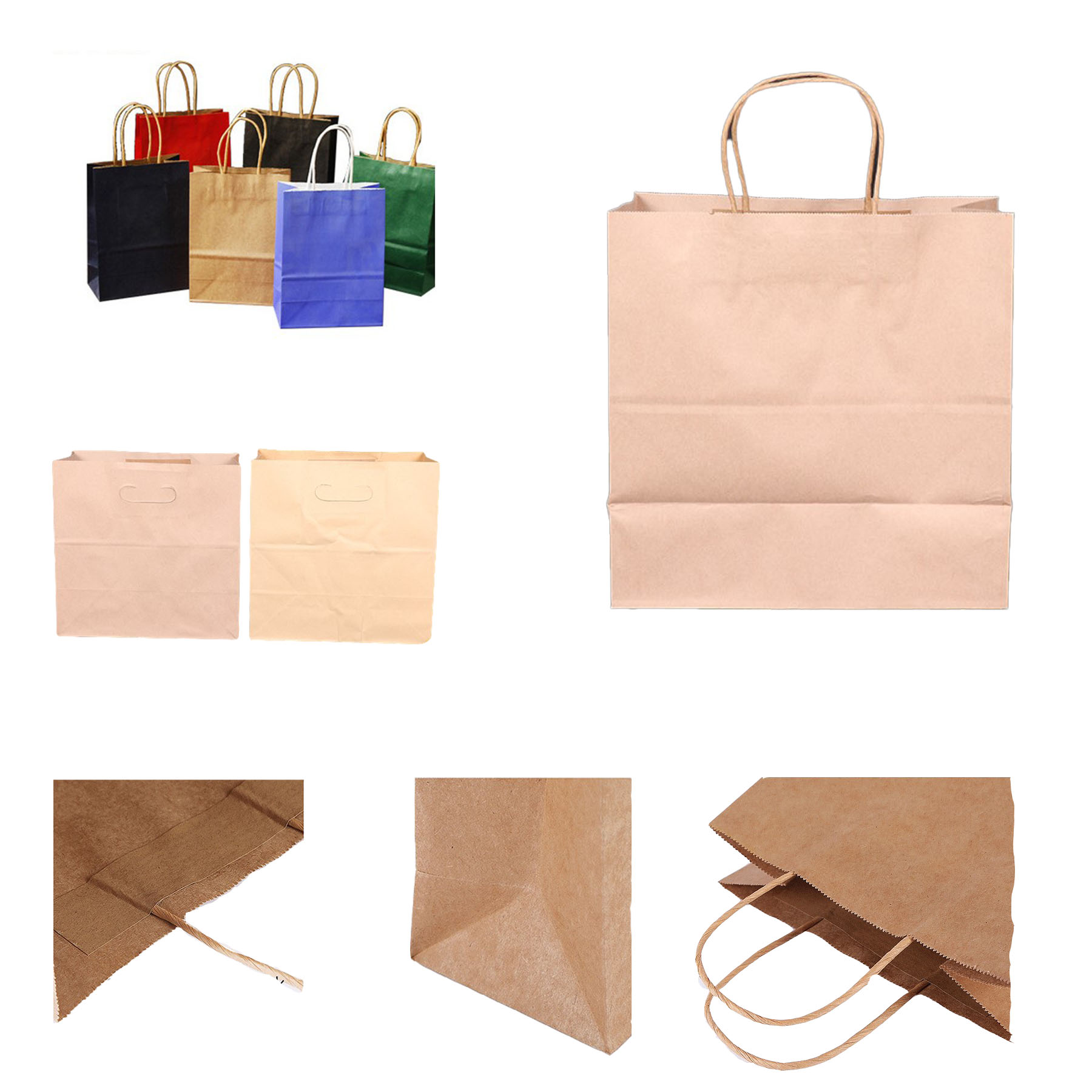 Gift Kraft Paper Shopping Party Functions Bags 2