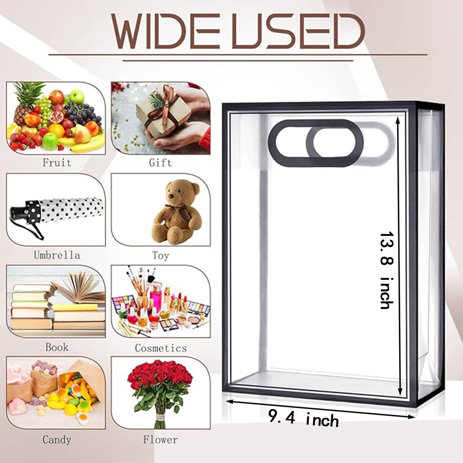 Transparent Clear Frosted Die Cut Pp Tote Bag 3