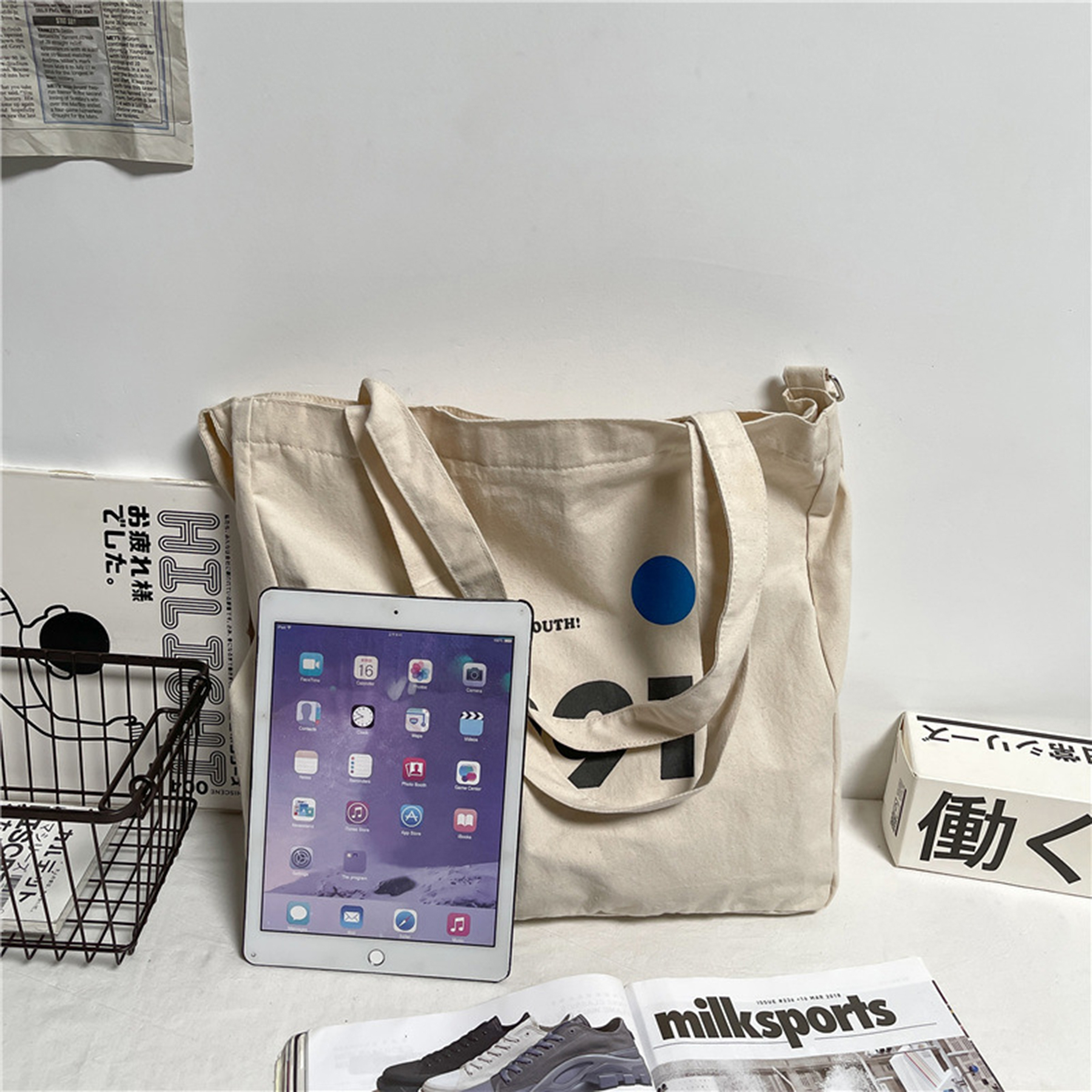 Canvas Tote Bag, custom tote bag with logo imprint 2