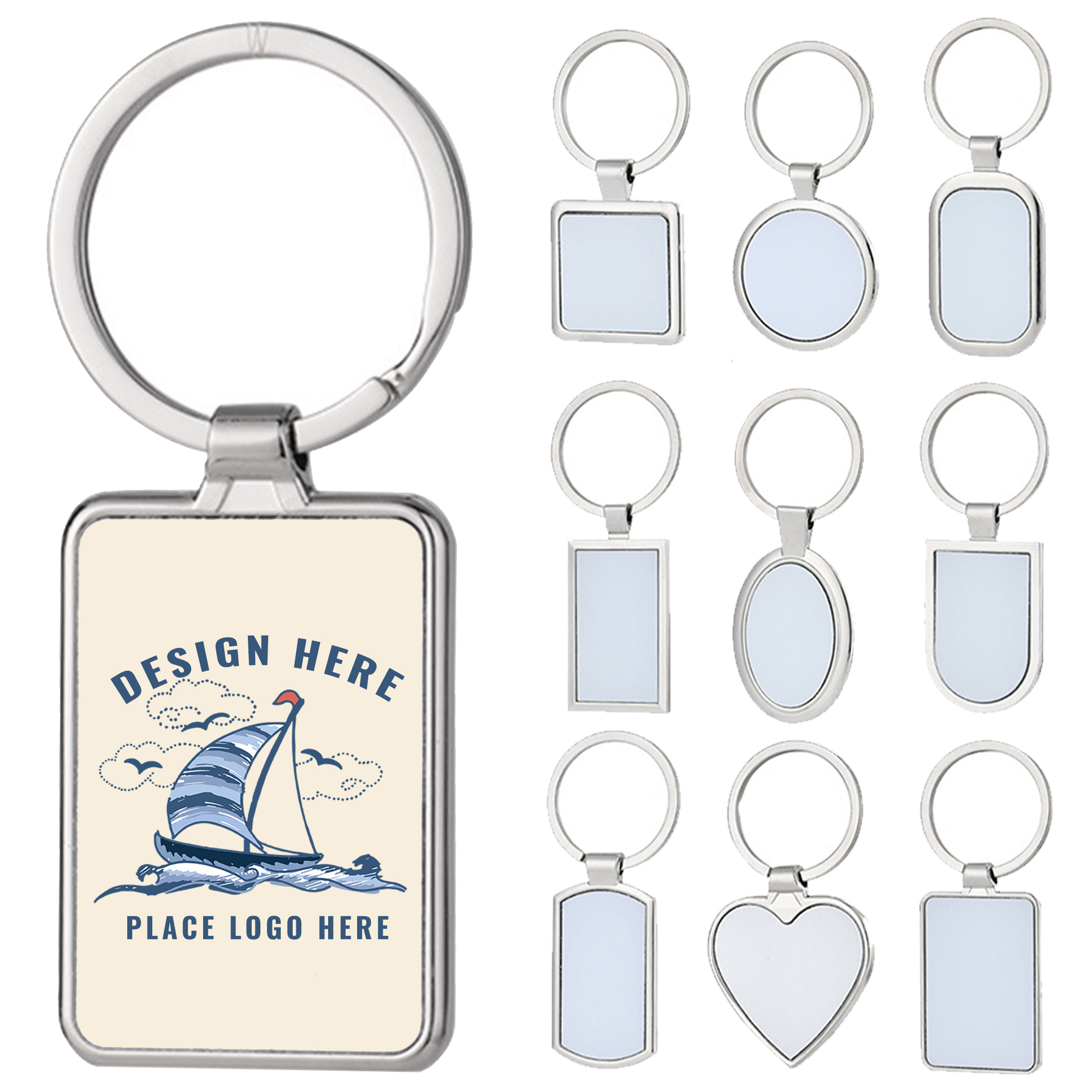Custom Shape Metal Keychain ?C 6 Styles Available 2