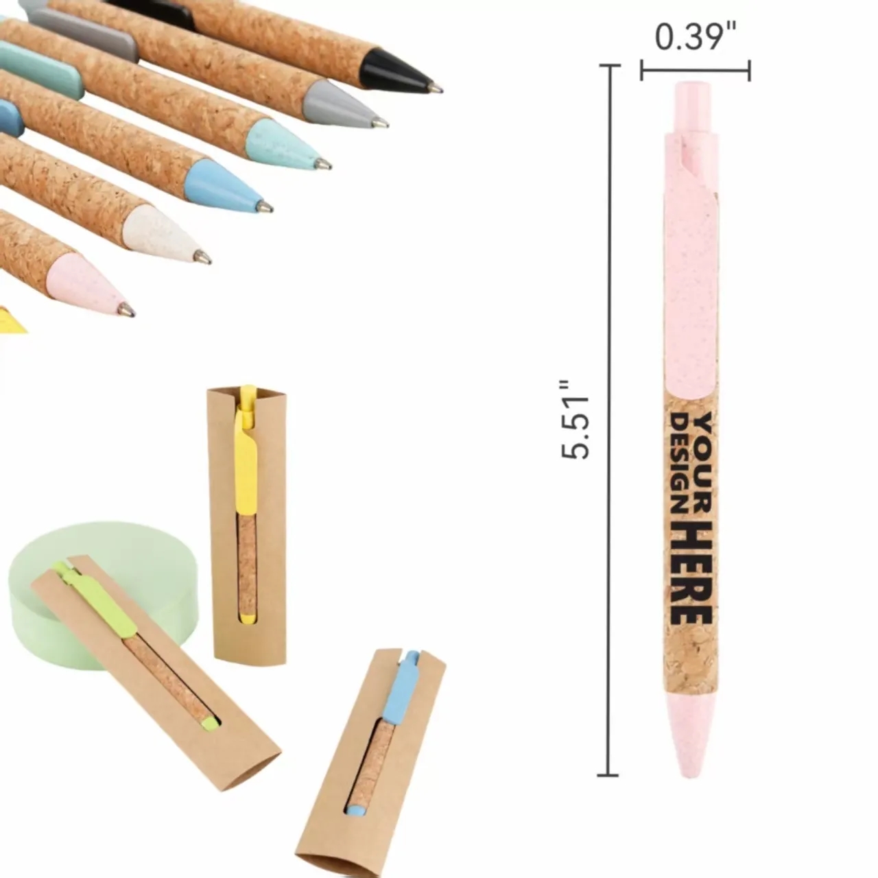 Wheat Straw Pen - Eco, Kraft, Logo, Office Gift 2