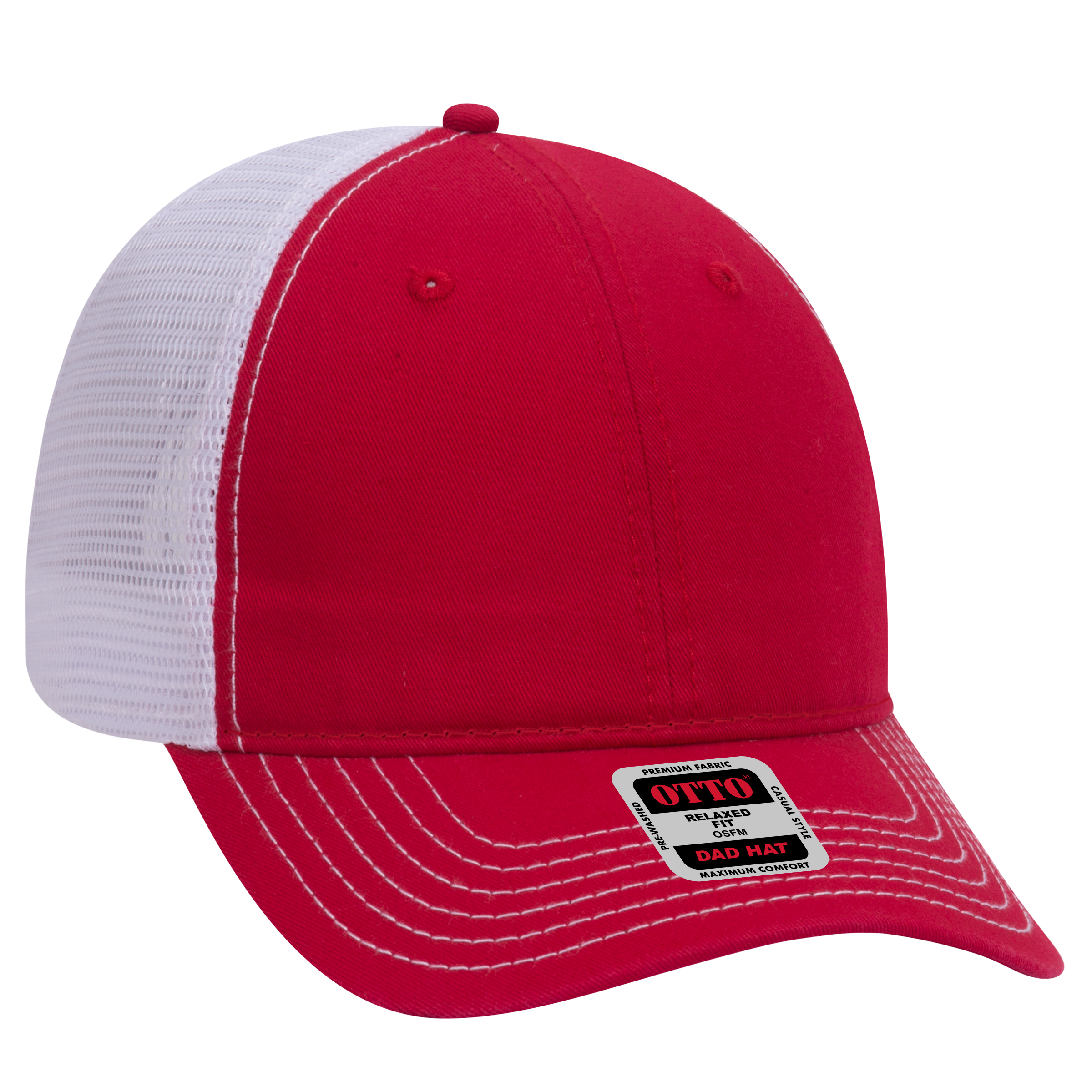 OTTO CAP® 6 Panel Low Profile Mesh Back Trucker Dad Hat 46