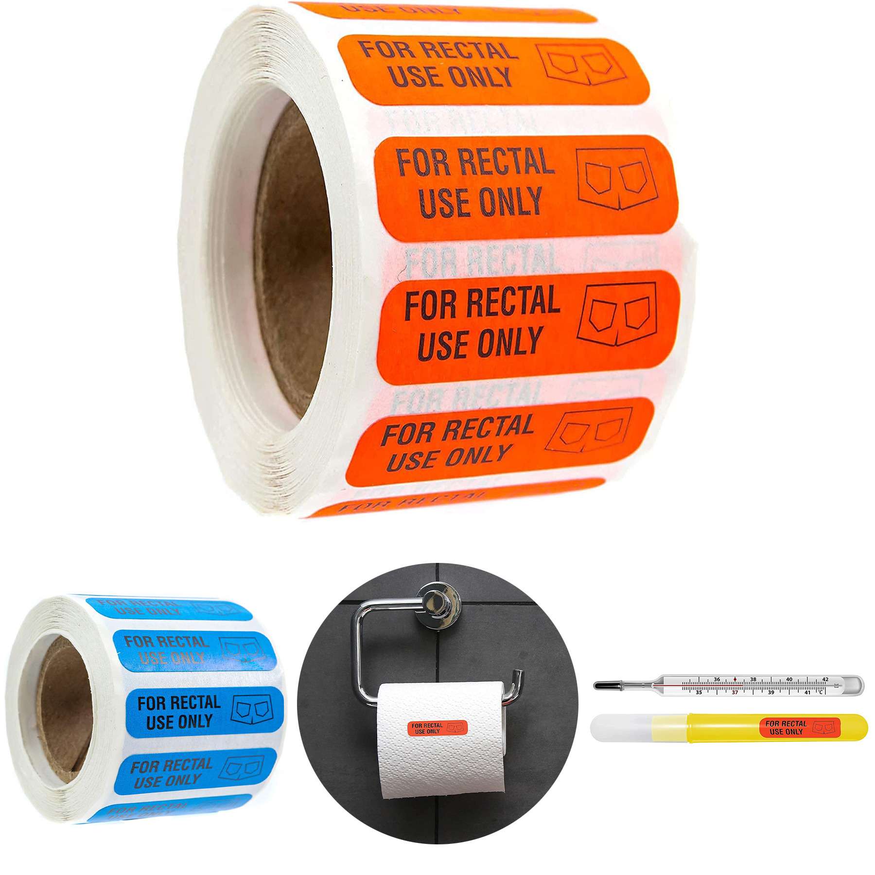 Red for Rectal Use Only Stickers 1