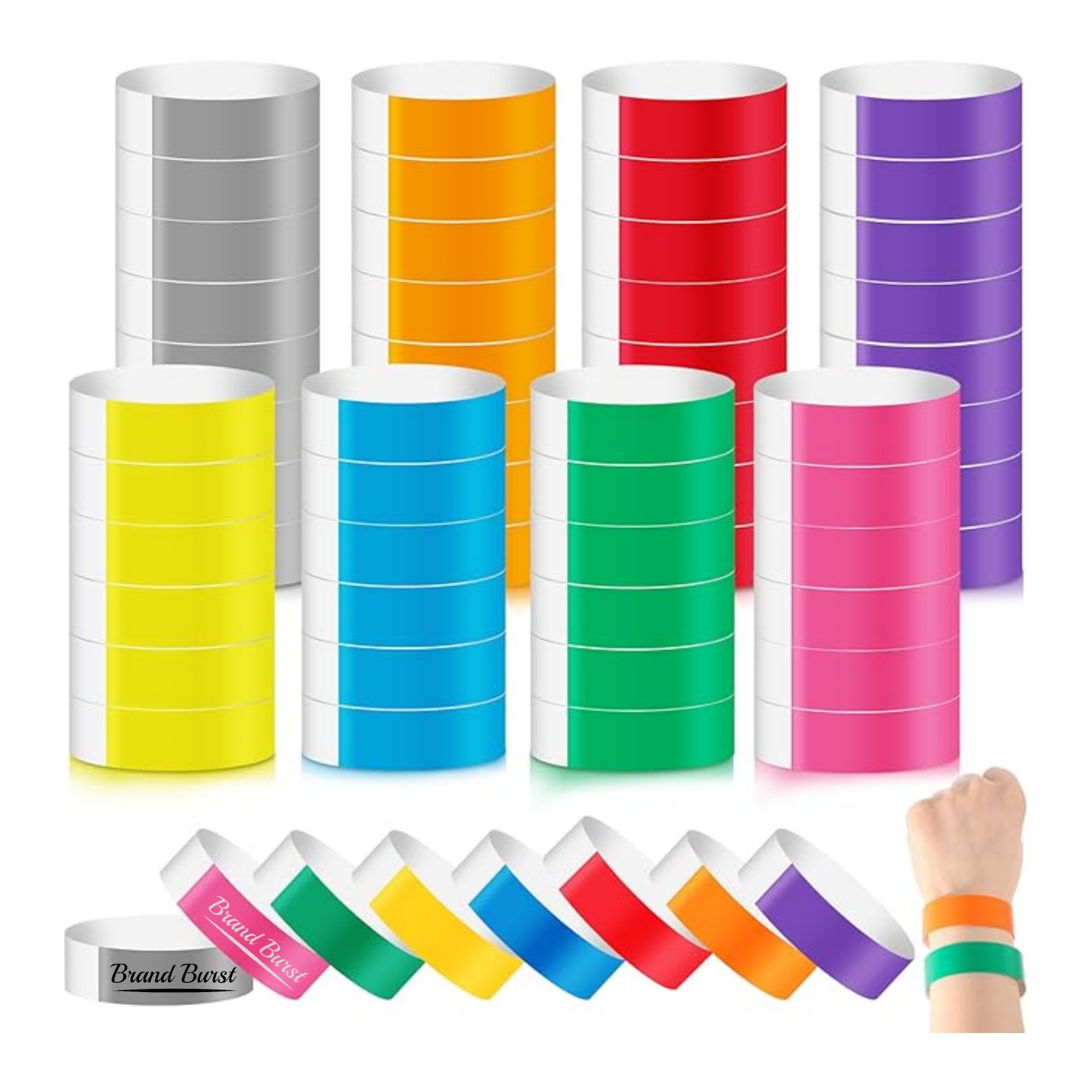 Disposable Paper Wristbands 100 Pack