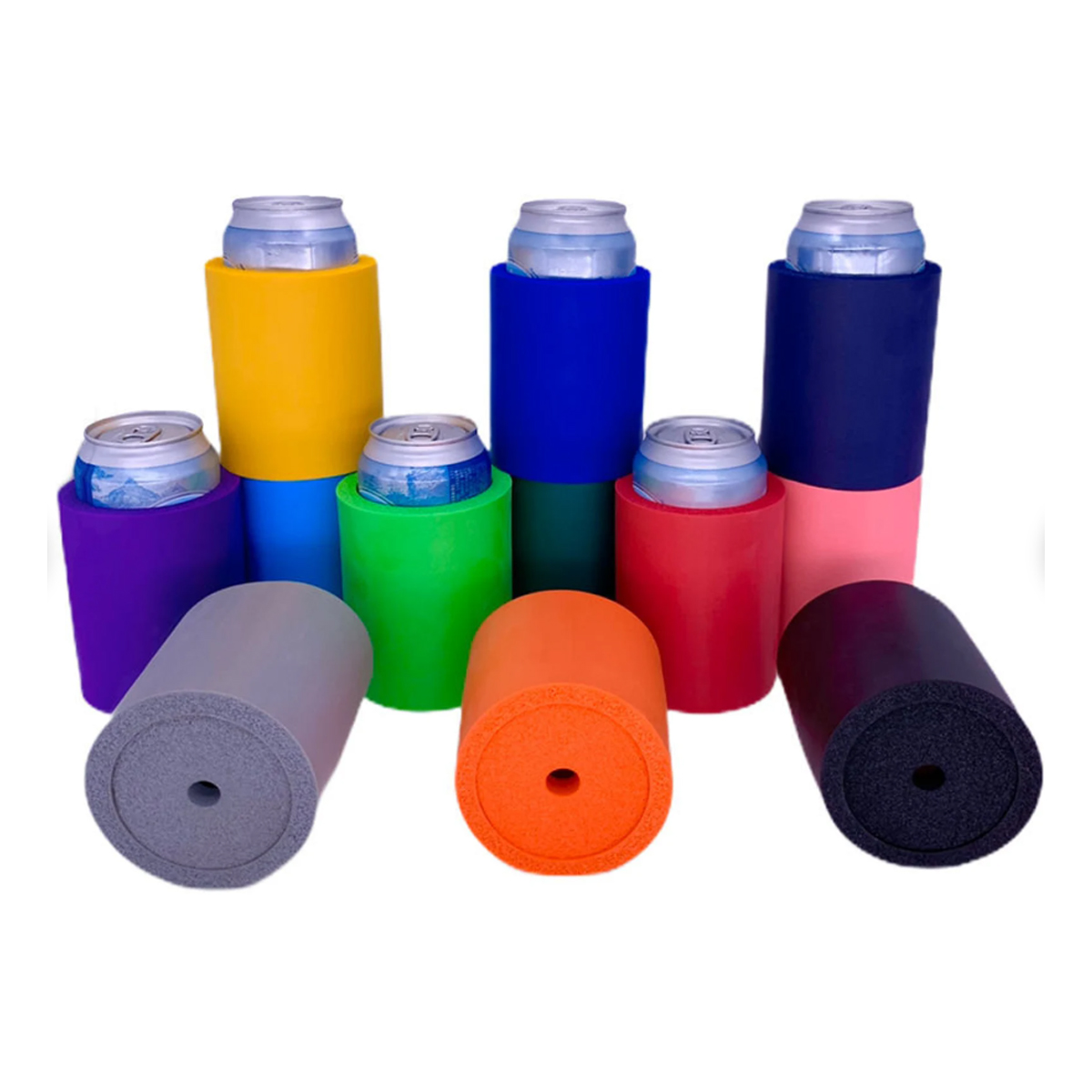 Custom NBR Foam Can Cooler Sleeve in Assorted Colors, custom koozie with logo imprint 7