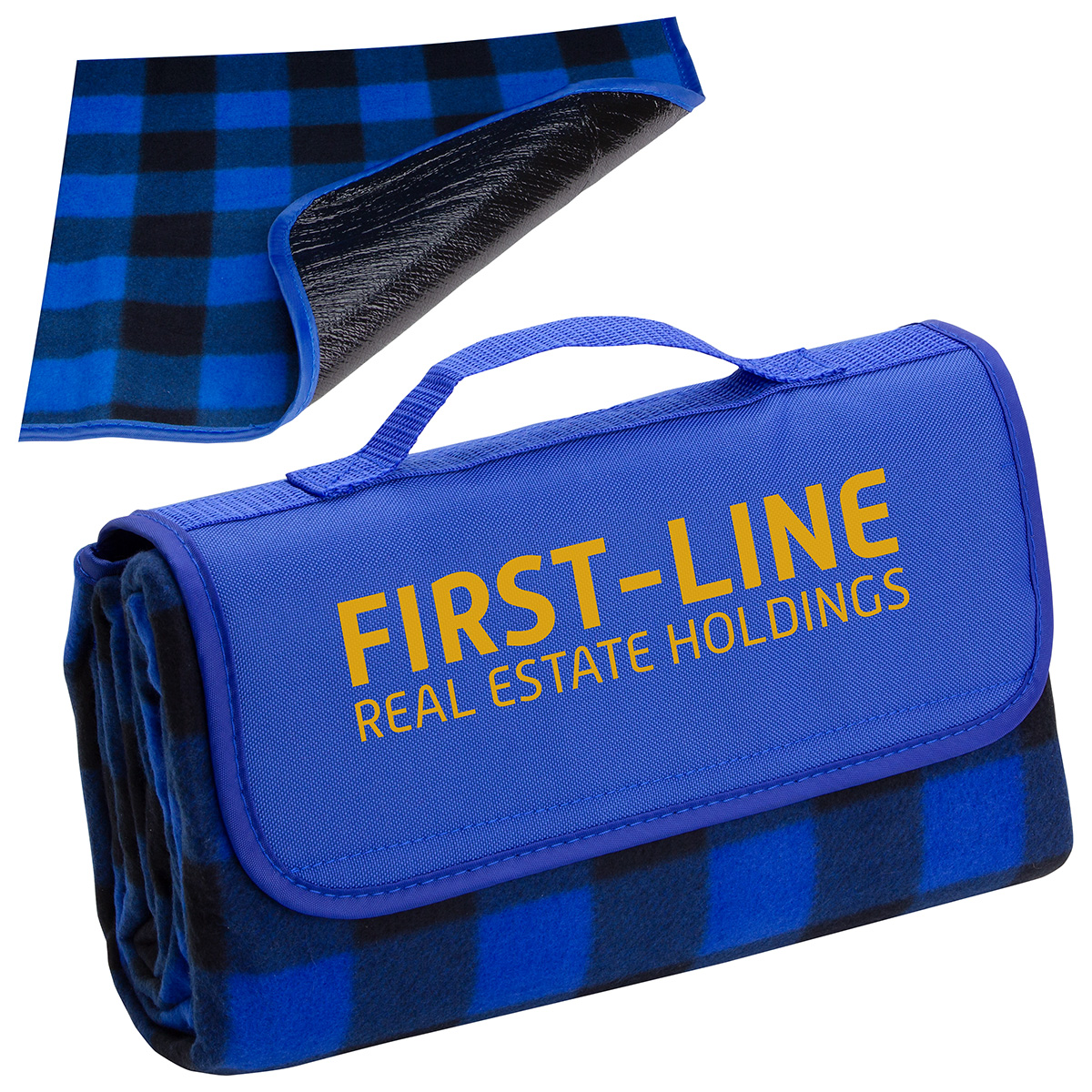Plaid Barrel Fleece Picnic Blanket 26