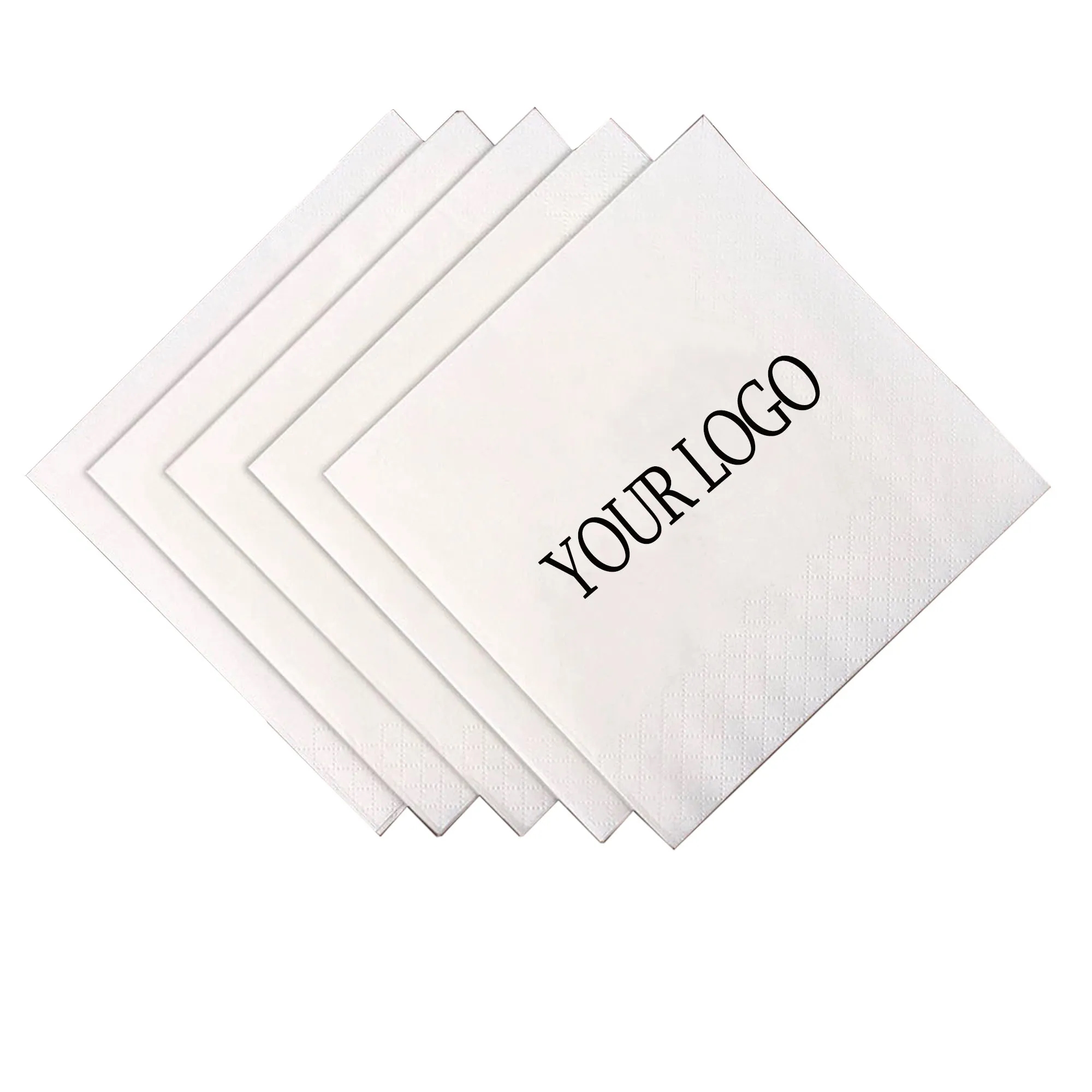 White Beverage Napkins MOQ 300 2