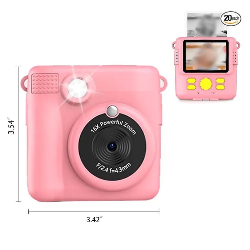 Instant Photo Print Camera for Kids with Thermal Paper 3