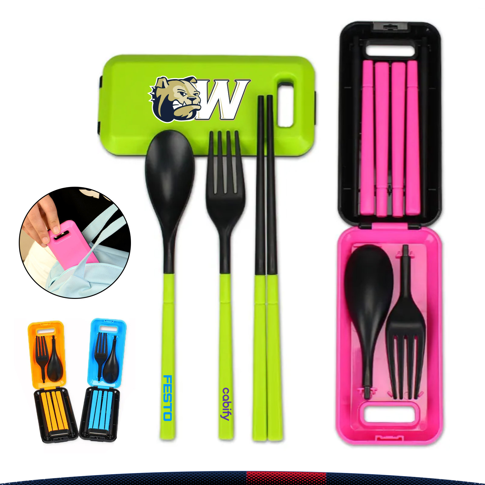 Eateria 3-Piece Screw-Apart Plastic Cutlery Set 4