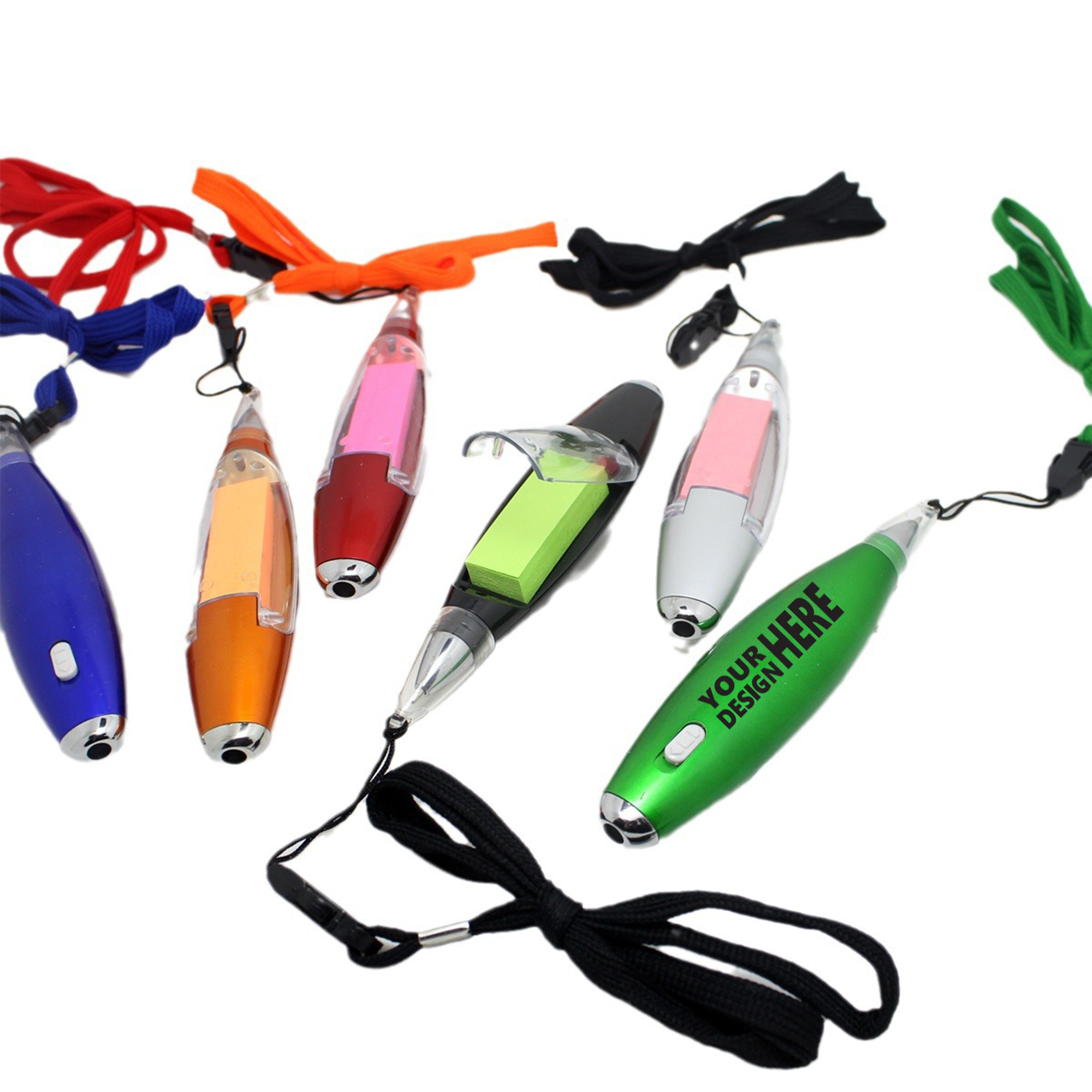 Multi-Function Lanyard Notepad Light Pen 1