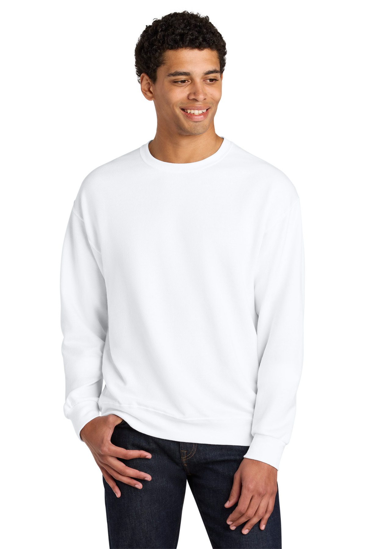 Jerzees Ultimate Unisex CVC Ring Spun Crewneck Sweatshirt IC48M 17