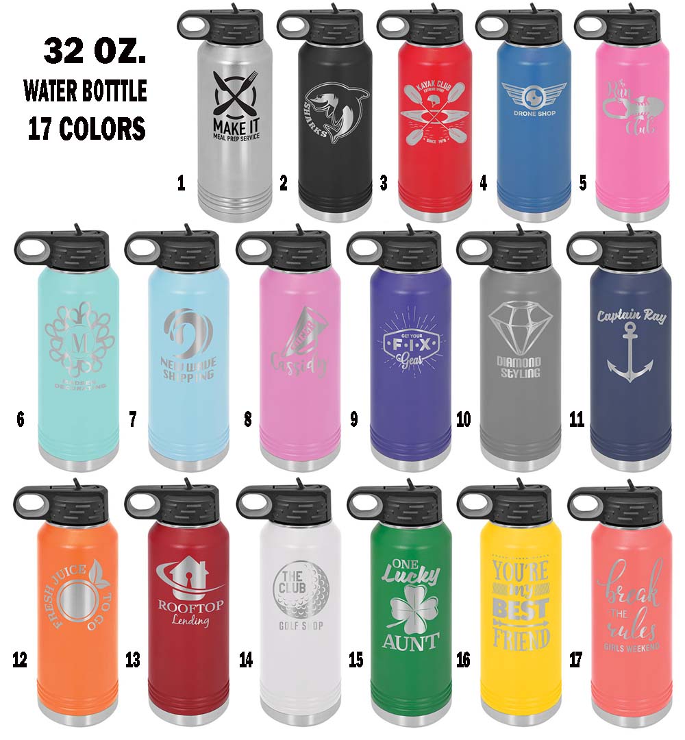 32 oz. Stainless Steel Camel Water Bottle, custom water bottle with logo imprint 1