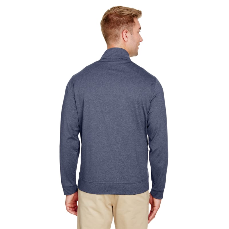 UltraClub Men's Navigator Heather Performance Full-Zip 1