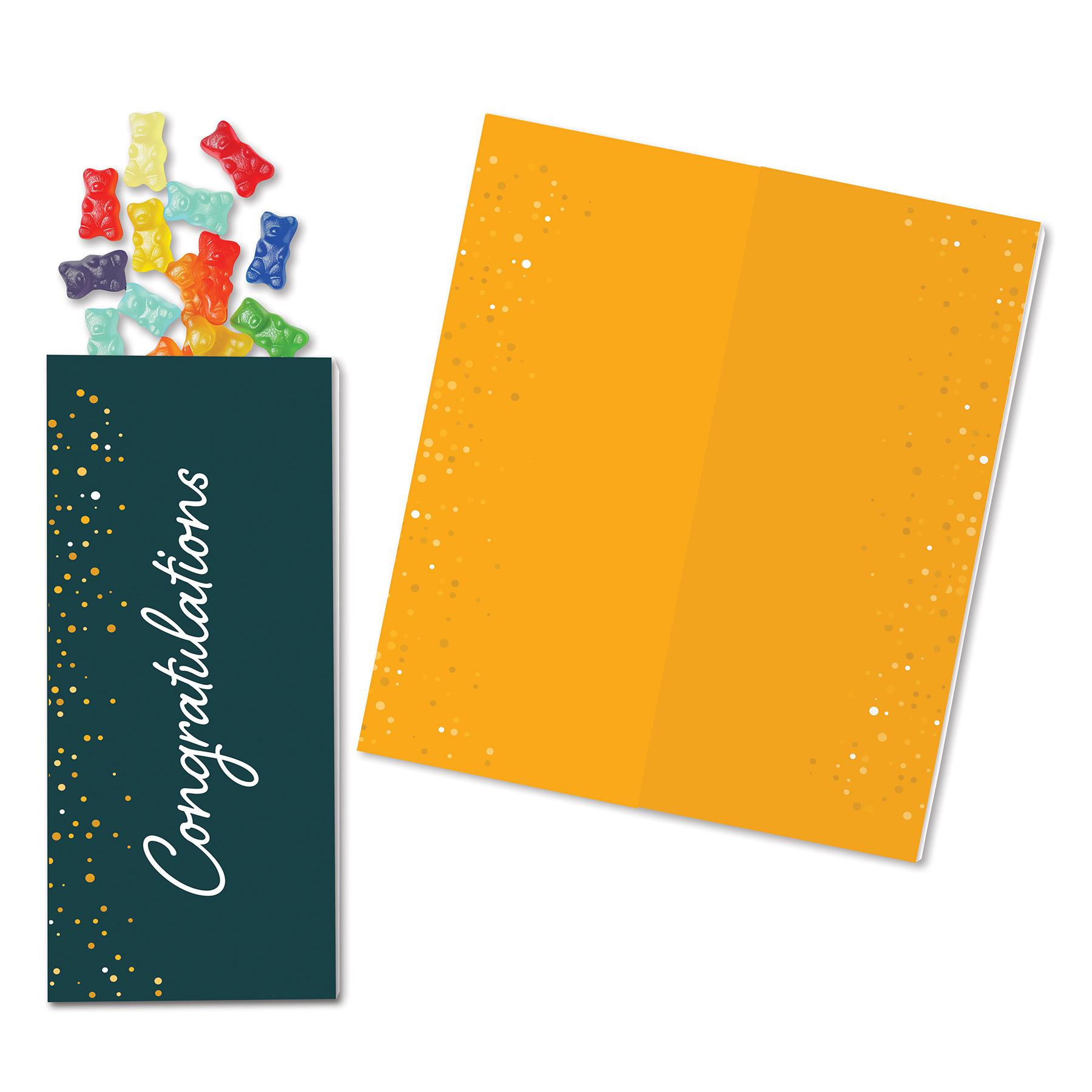 One Color Foil-Stamped Stock Congratulations Sweeter Cards with Albanese Gummi Bears 3