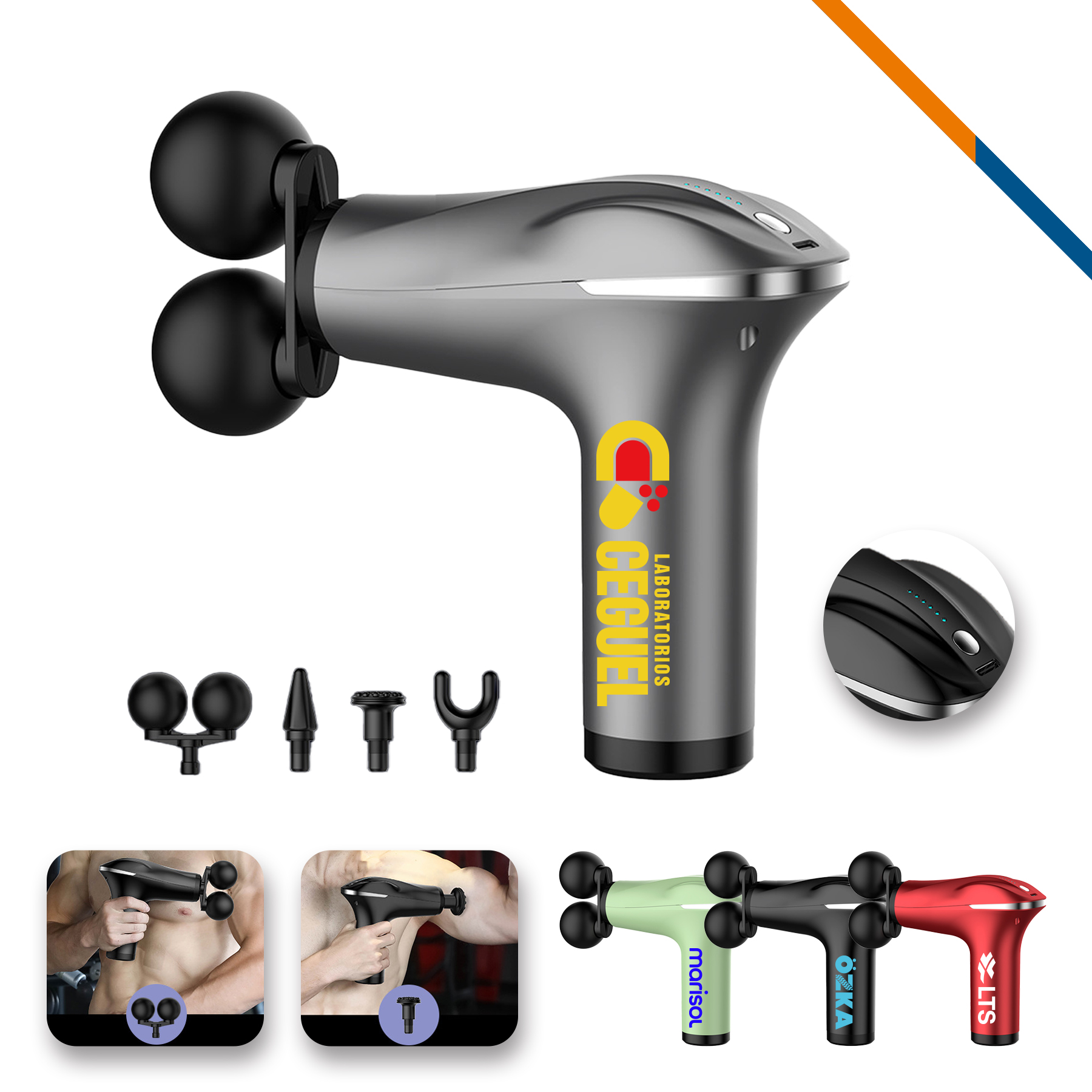 Pazlo Double Heads Massage Gun 4