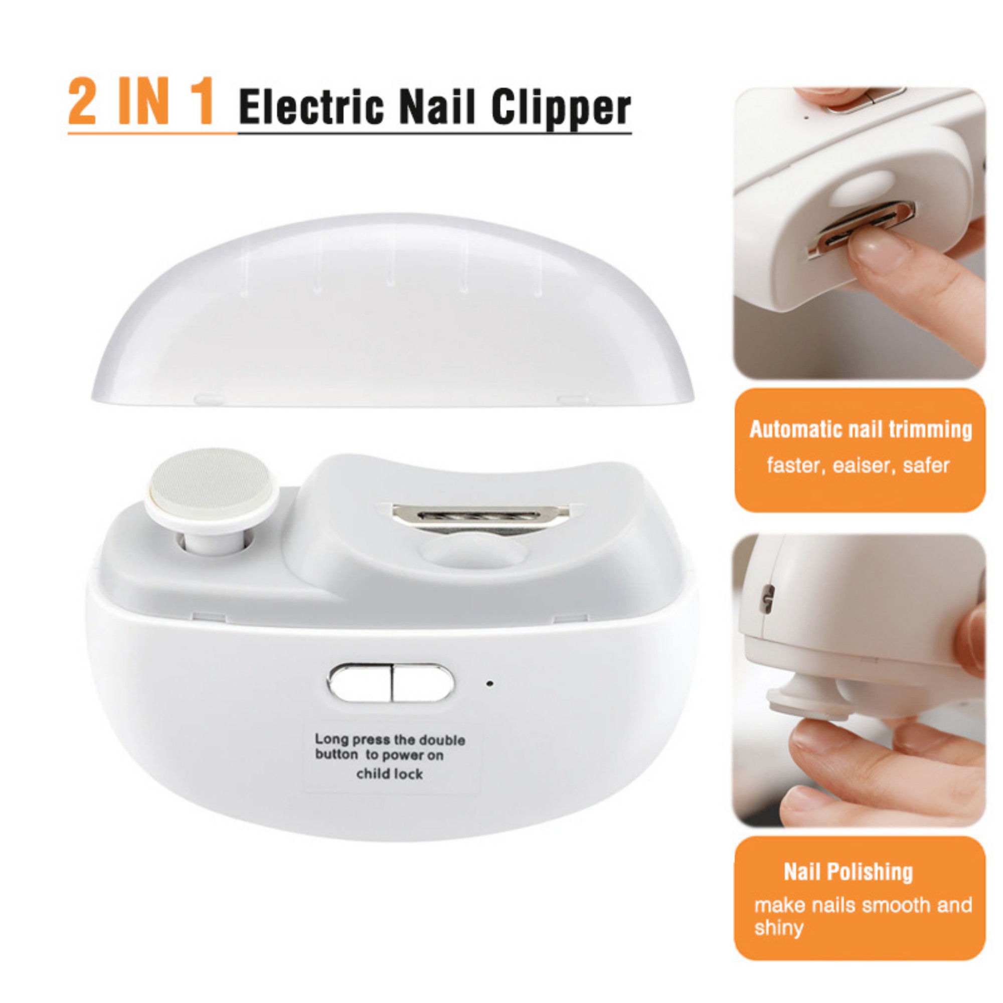 2-in-1 Electric Nail Trimmer And Polisher 7