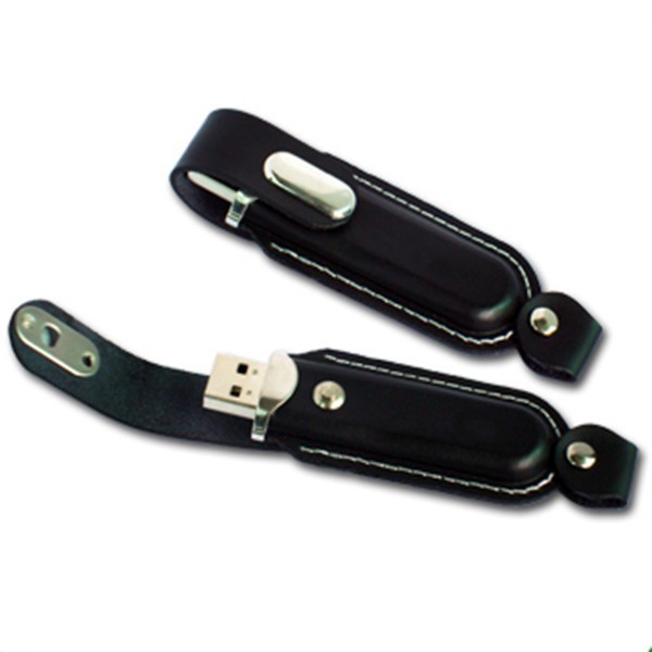 Leather Round Edged USB Flash Drive 3