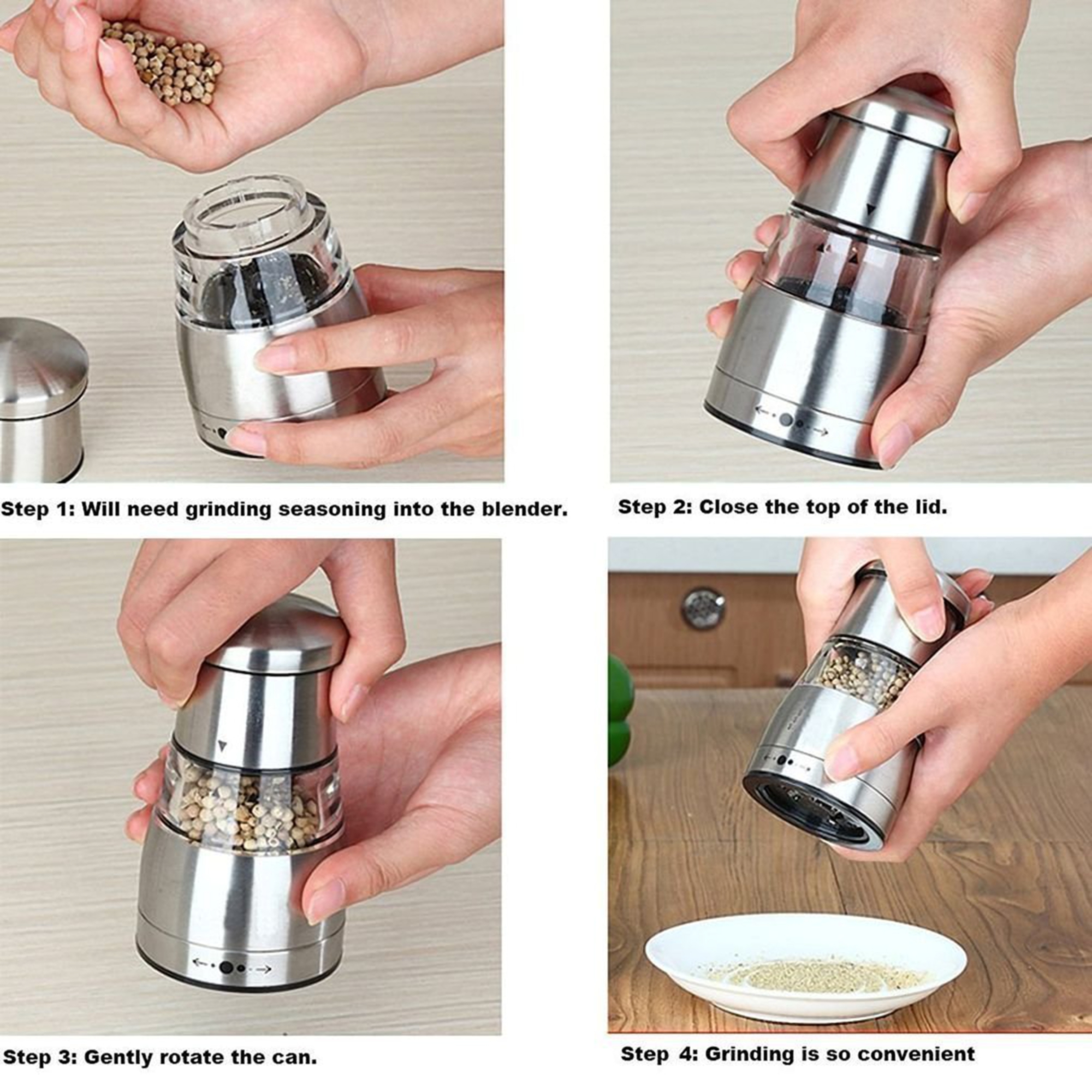 Adjustable Salt and Pepper Grinder Set 5