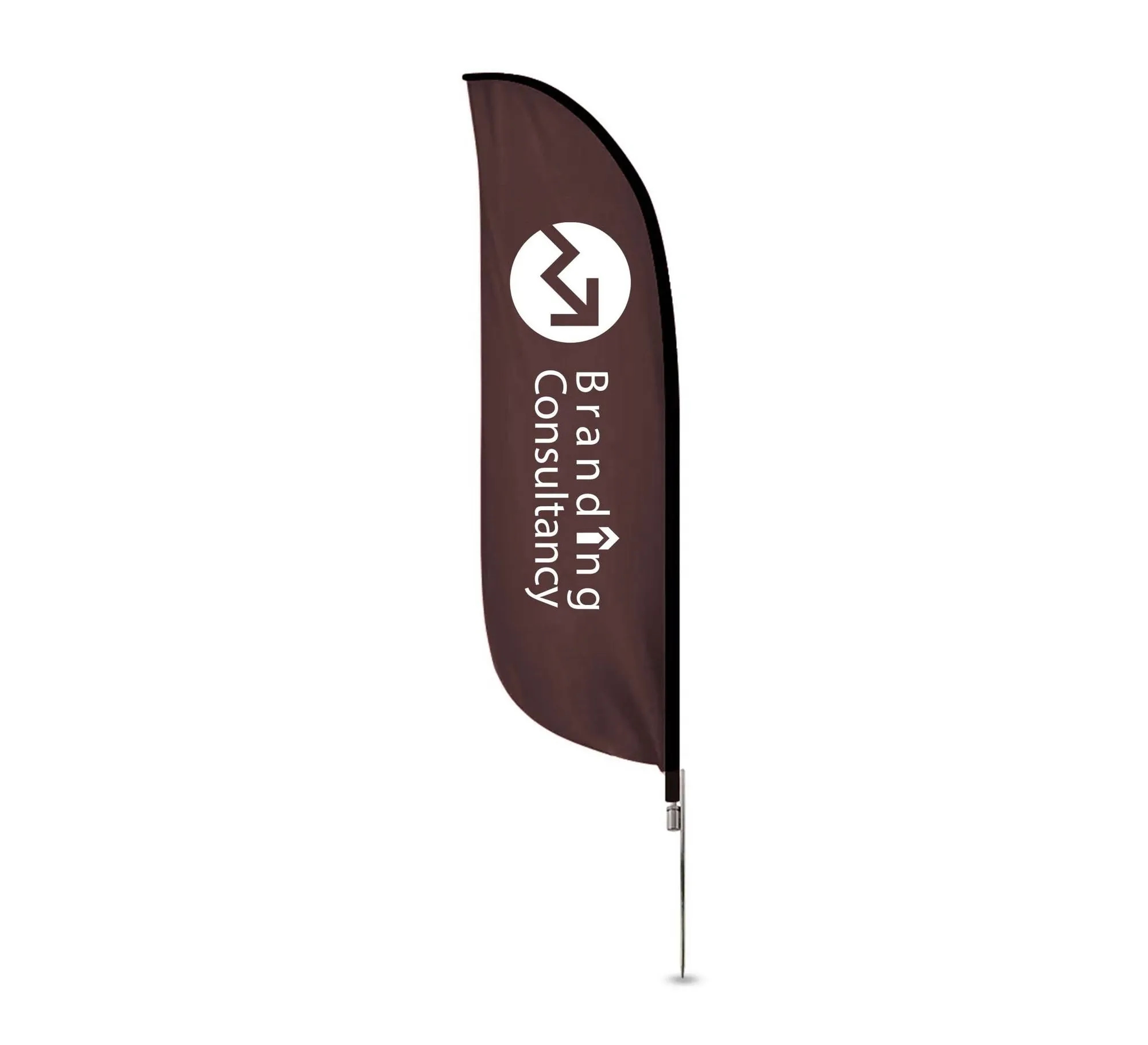 2.25'x11.5' Feather Flag Double Sided Package w/Spike Base 7