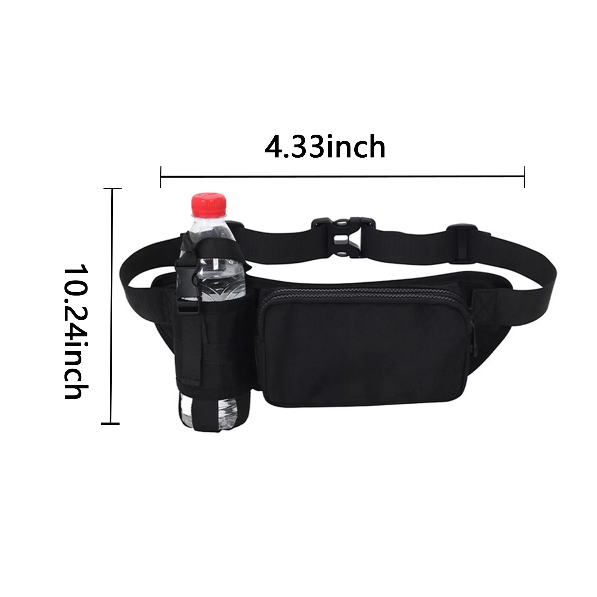 Outdoor Waist Bag with Bottle Holder Oxford Fabric 3