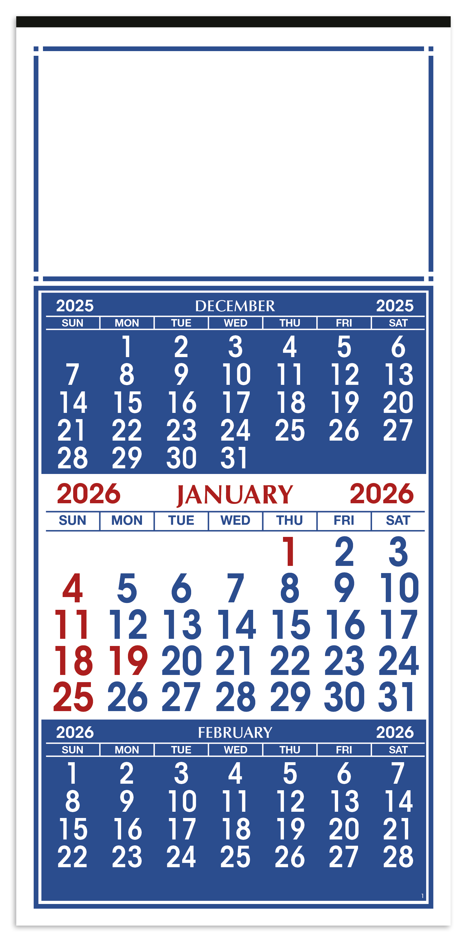 Skinner & Kennedy® 3-Month Display 12-Sheet Calendar 14